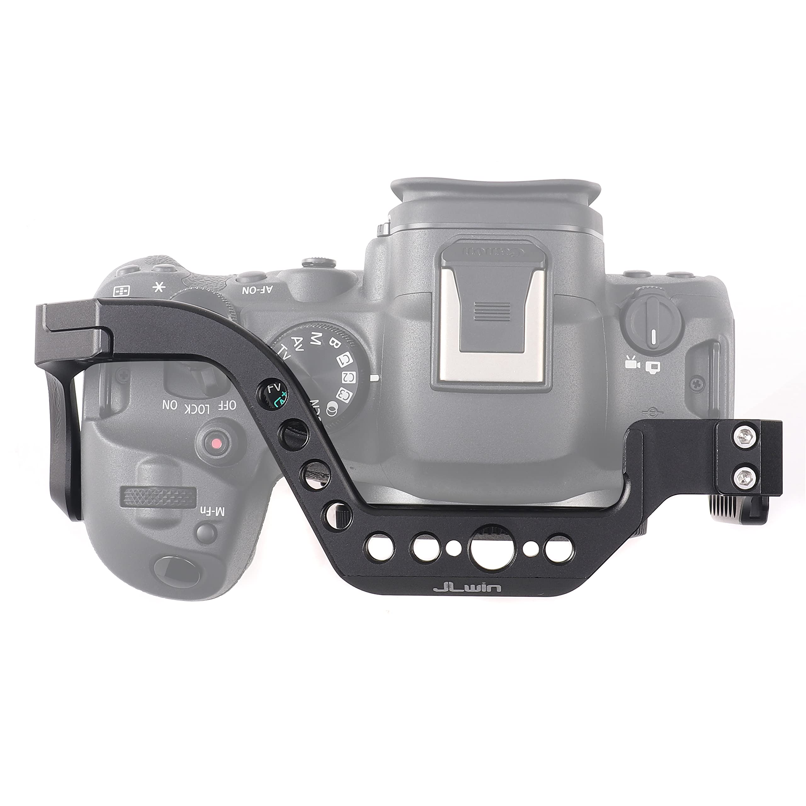 Hersmay Eos R6 Ii Camera Cage With Top Handle For Canon Eos R6 Mark Ii Mirrorless Camera Aluminum Alloy Film Movie Making Camera Video Cage With Shoe Mount