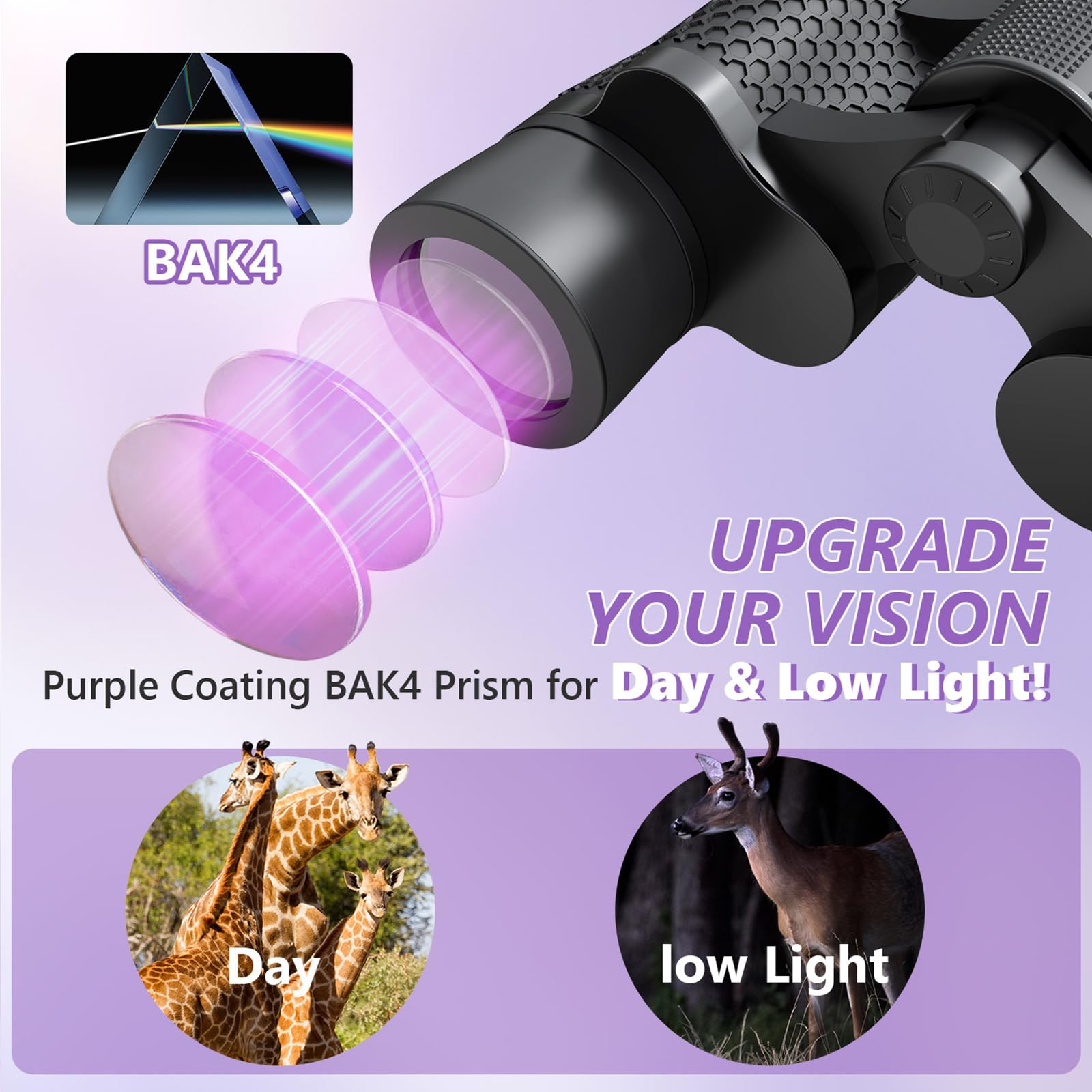 Dquguvy 25X40 Binoculars For Adults, High Powered Professional Compact Binoculars For Bird Watching, Outdoor, Hunting, Sports, Concerts, Football Games, Travel, Cruise, Waterproof With Carrying Case