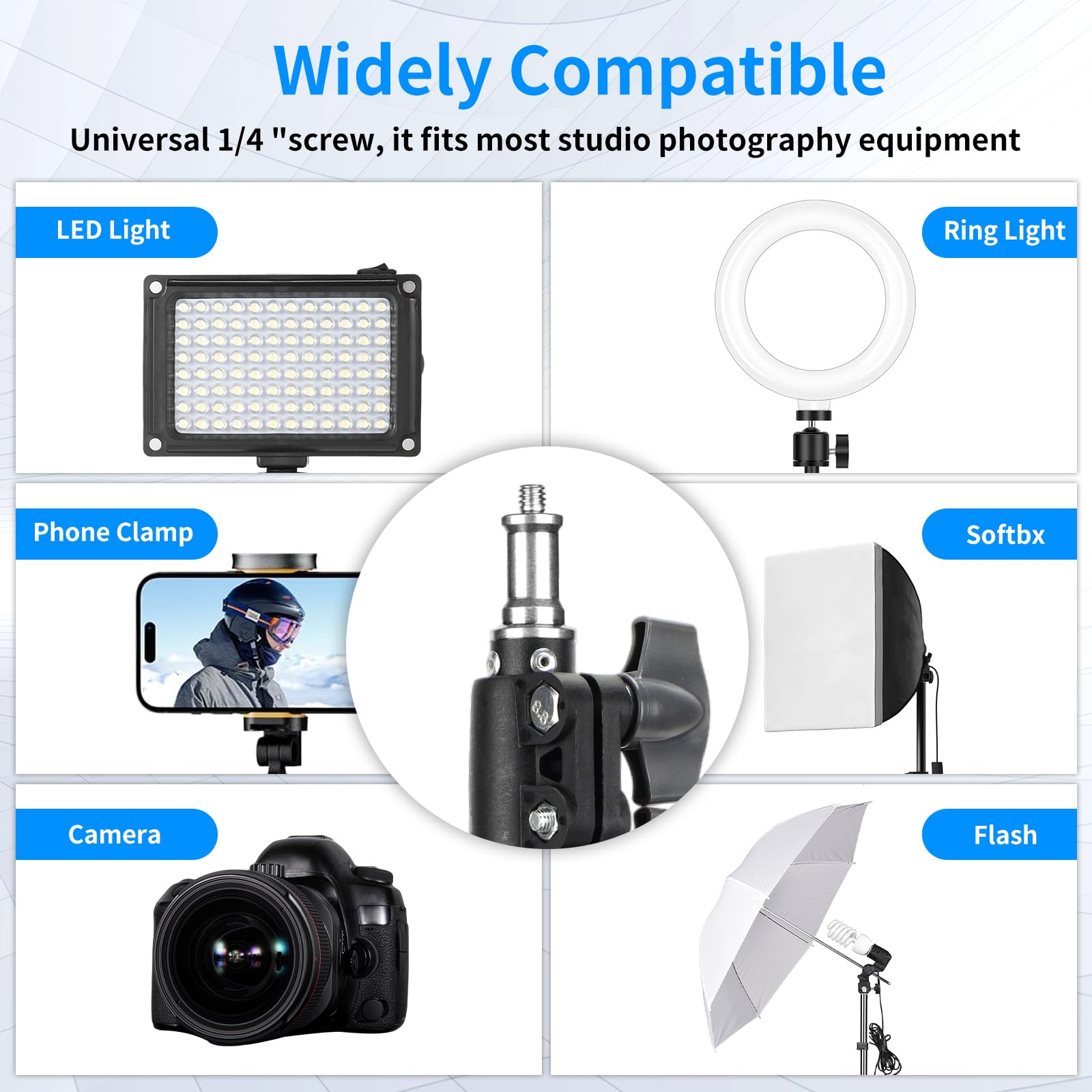 Anautin 2 Pack Adjustable 7Ft Aluminum Photography Light Stand, Portable Light Tripod, For Lighting Stand Speedlight, Flash, Softbox,Strobe Light, Camera, Photographic Portrait