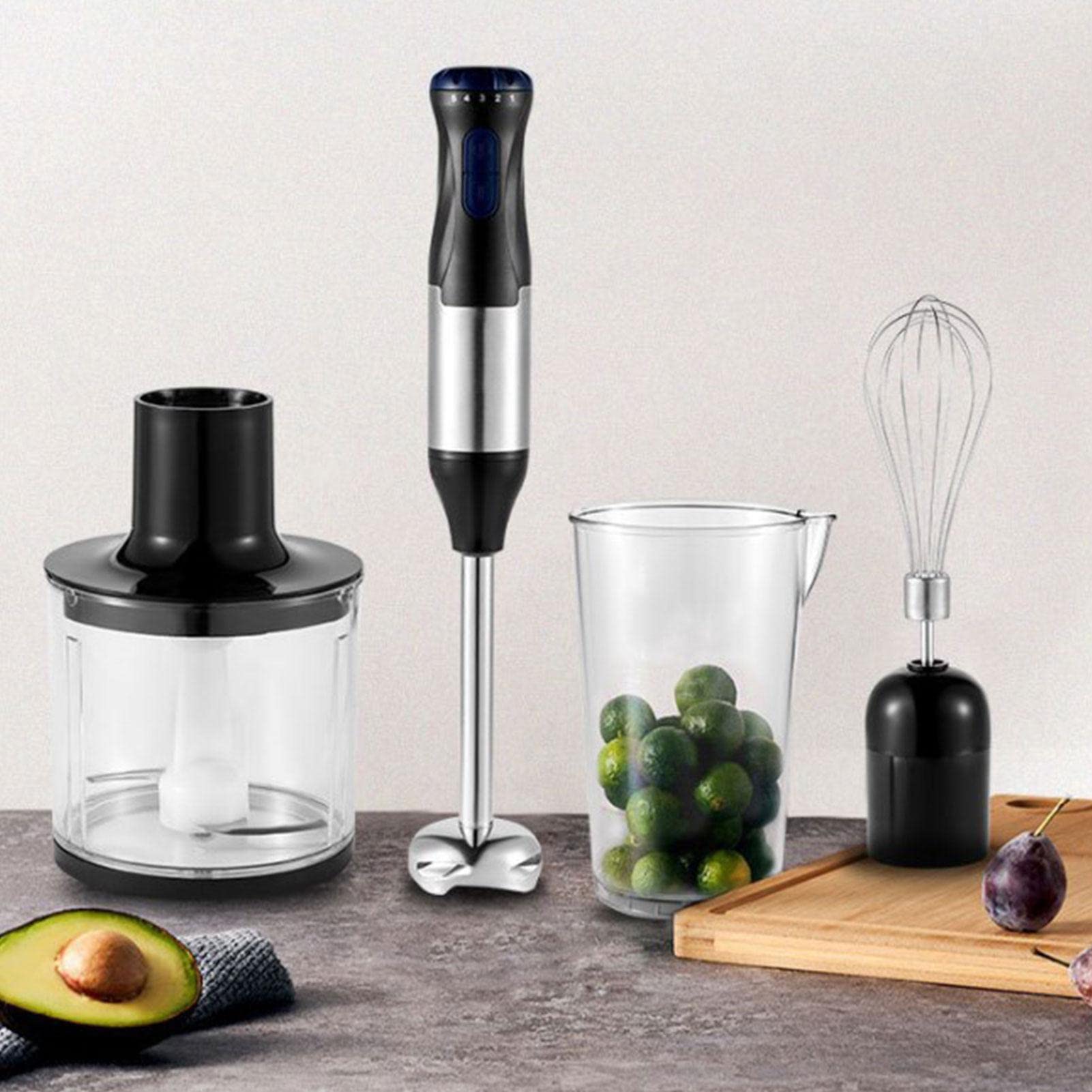 Uniqus Hand Blenders Immersion 5-In-1 Manual Frother 1000W Electric Coffee Handheld Blender With 5 Speed Stick Blender, Whisk, Food Processor Mixing Chopping Tool