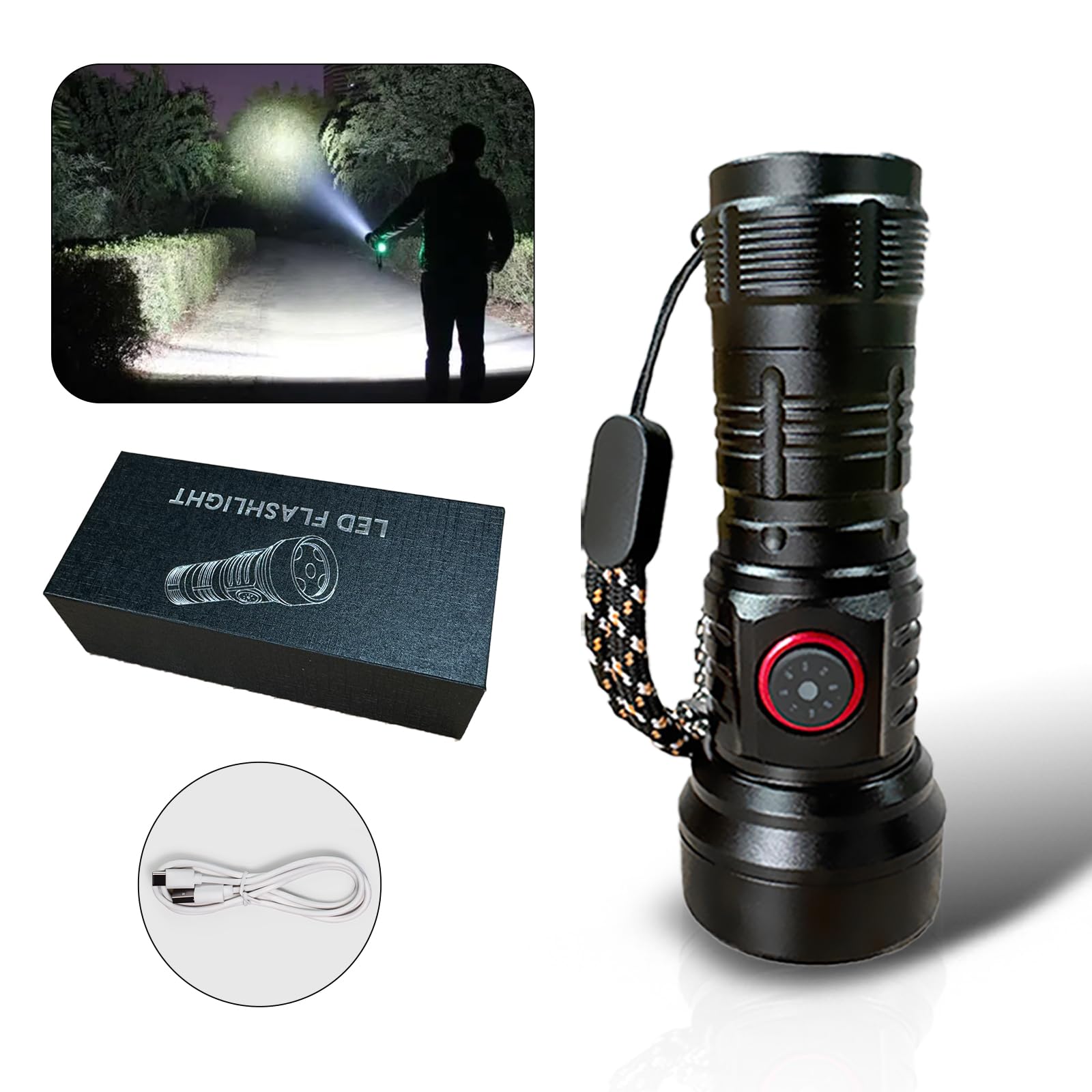 Wboxlizy Mini Flashlights High Lumens Rechargeable, Super Bright Flashlight, Mini Flashlights For Edc Carry, Utility Flashlight Waterproof Handheld Flash Light Led Flashlight For Emergencies, Camping, Hiking