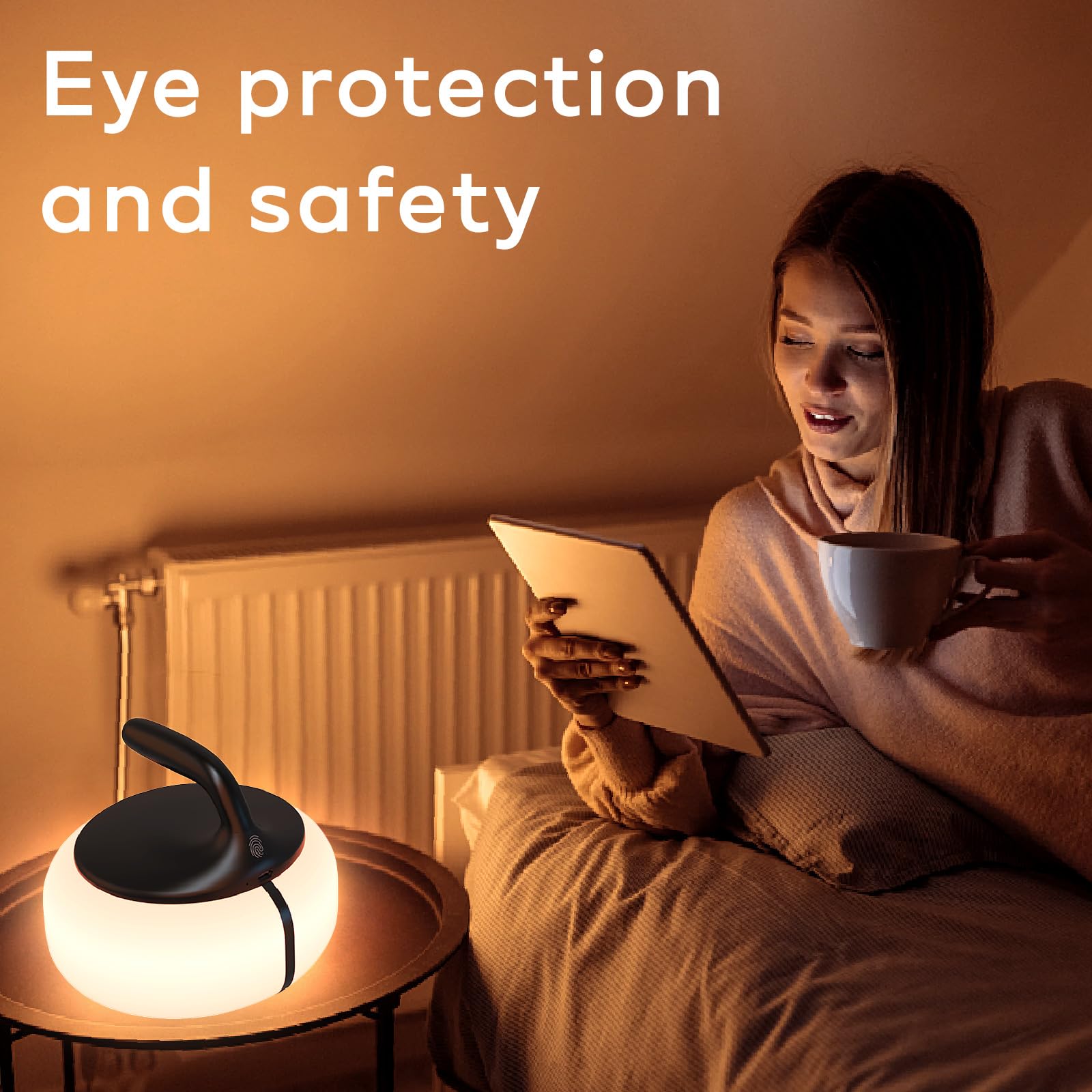 Cozoo Rgb Table Lamp Cordless Rechargeable Portable,Powerful 6000Mah Battery Operated Night Light Dimmable Led Ambient Lighting Bedroom Lamp For Bedside/Livingroom/Patio/Walking/Reading/Kids Bedroom/