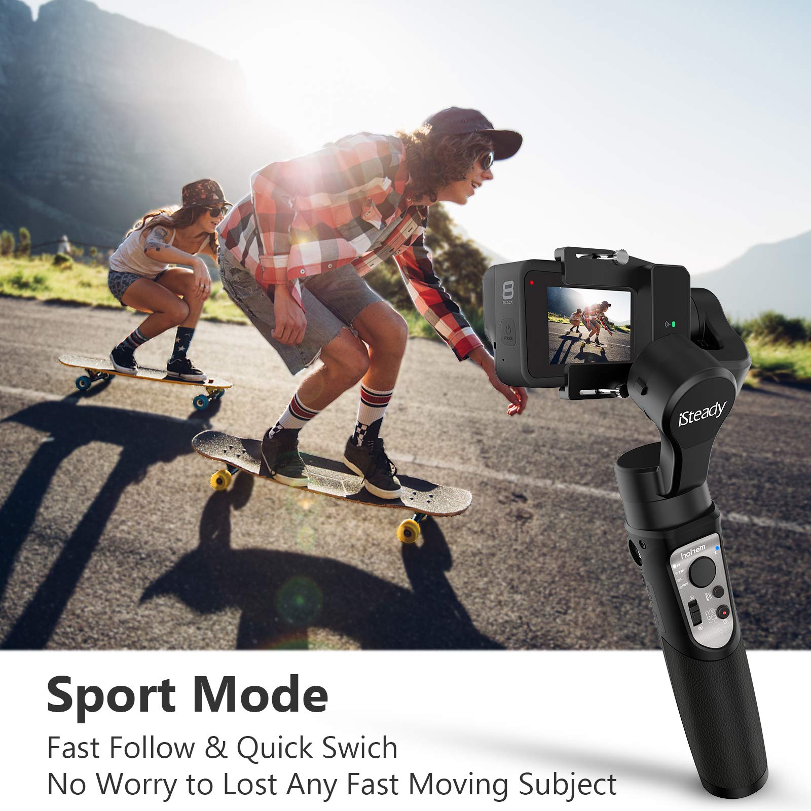 Hohem Gimbal Stabilizer For Smartphone, Selfie Stick Tripod With Face Tracking & 360°Rotation, Phone Tripod Stand With Remote, Phone Gimbal With Auto Inception For Vlogging