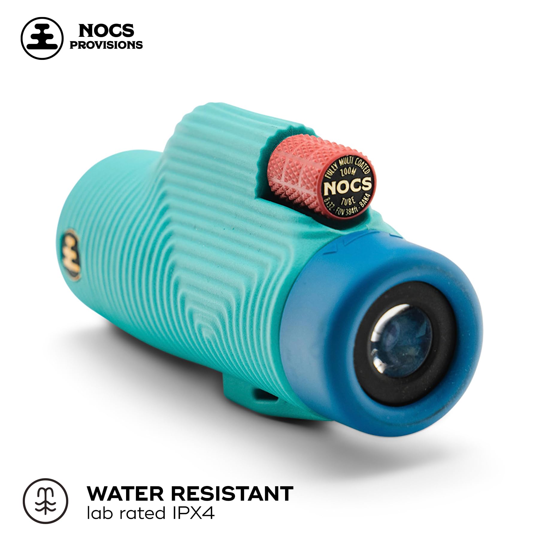 Nocs Provisions Zoom Tube 8X32 Monocular, 8X Magnification Telescope, Bak4 Prism, Wide Field Of View For Bird Watching, Backpacking & Wildlife Viewing - Tahitian Blue