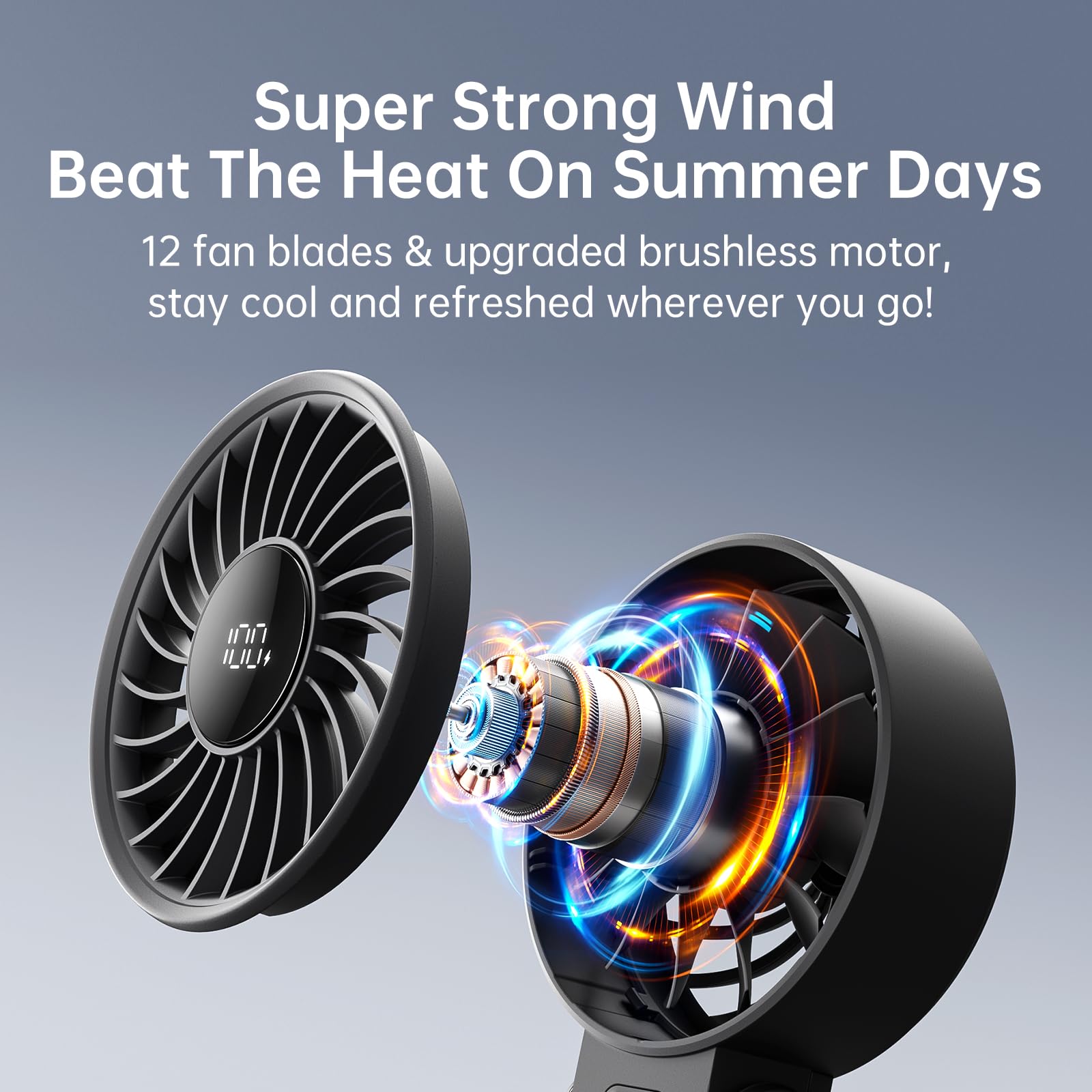 Jisulife 3 In 1 Hand Fan With Power Bank, Flashlight & 3-In-1 Handheld Fan Life7 With Powerful Wind