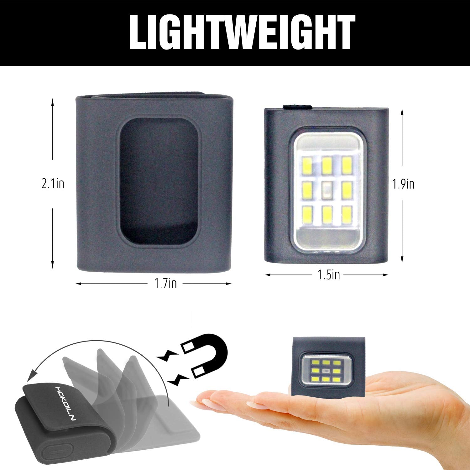 Hokoiln Outdoor Night Running Lights, 2Pack Led Running Lights For Runners With Rechargeable Battery For Camping, Hiking, Running, Jogging, Outdoor Adventure