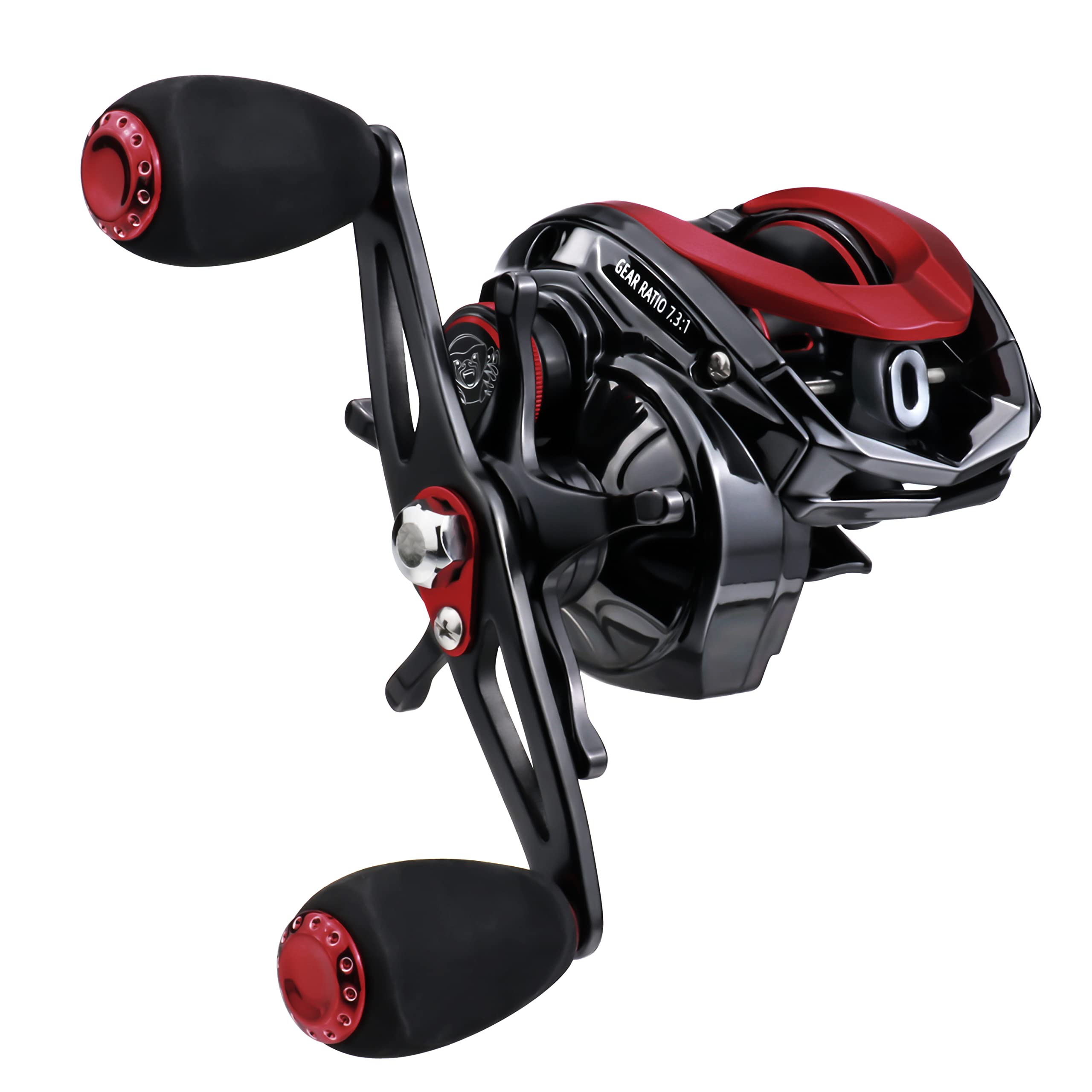 Runcl Heroism Fishing Baitcasting Reels, 17.64Lb Carbon Fiber Baitcasters, 7.3:1 Gear Ratio, 12 Levels Magnet Brake System, 7+1 Bb,  Compact Design High-Tech Innovation With Fish Bite Alarm System