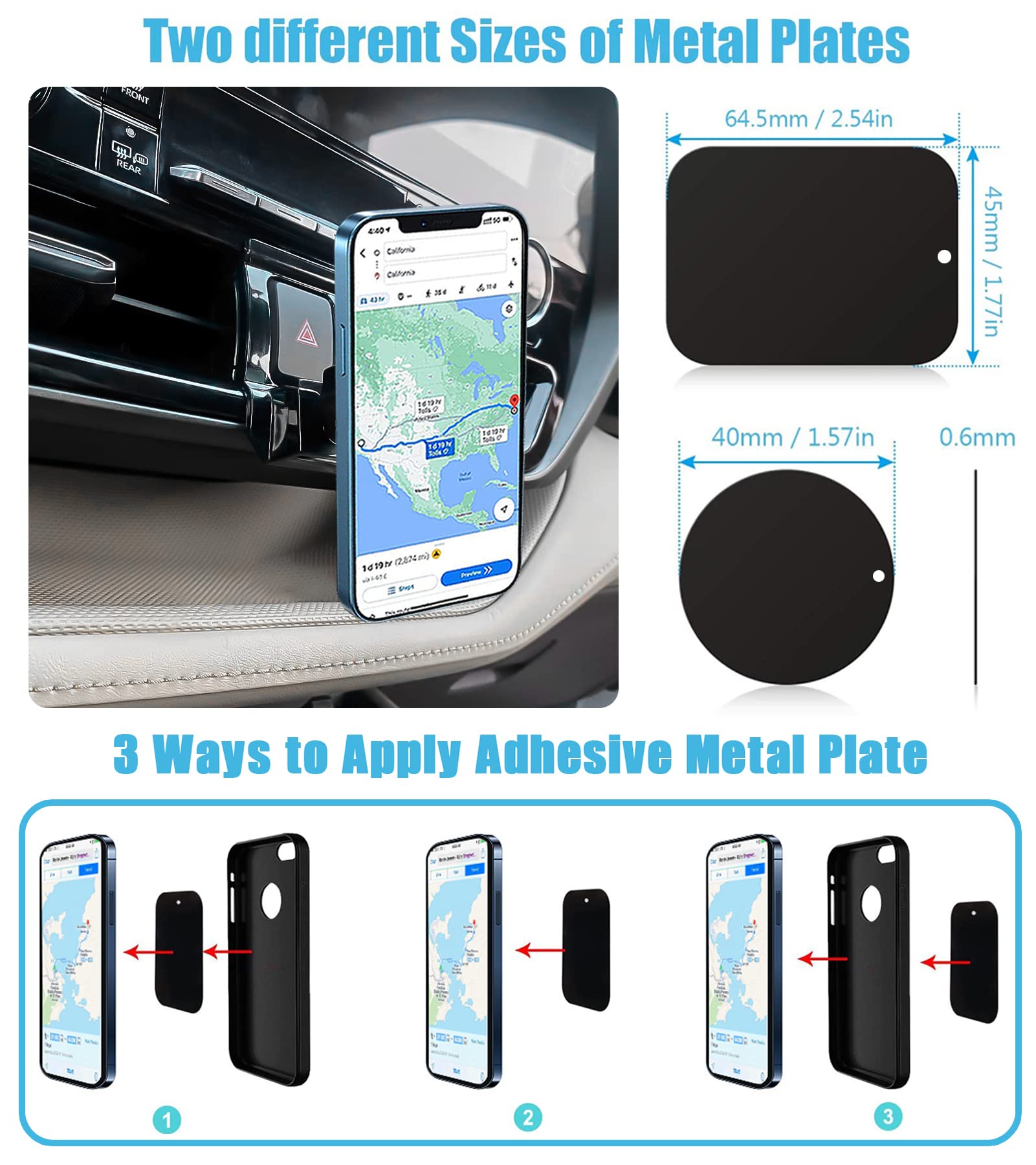Ve Ve Power Car Phone Holder, Air Vent Hands  Adjustable Stand, Auto Cradles Dashboard Mount For Toyota Highlander/Hybird 2020-, Custom Magnetic Navigation Bracket For All Smartphone, Iphone