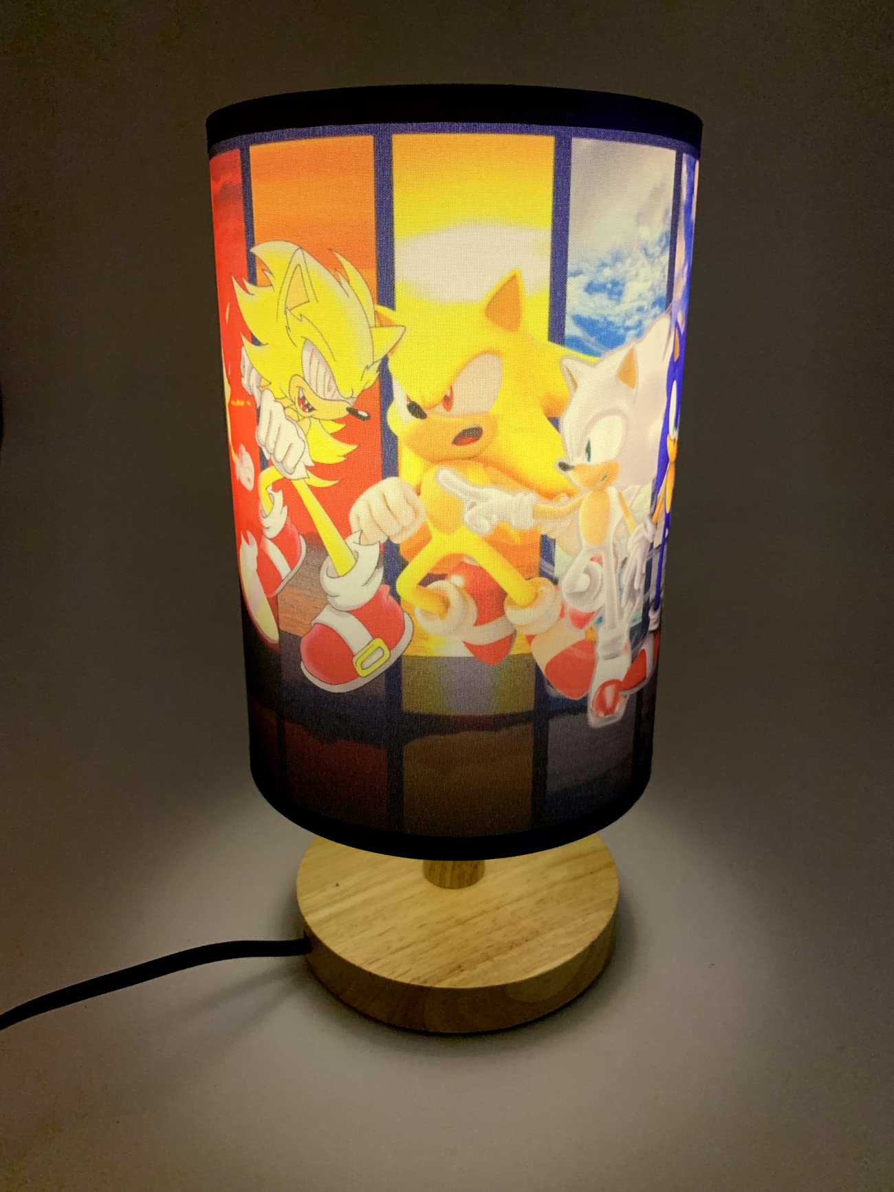 Edecor Table Lamp Super Sonic Bedside Night Light Wood Base Room Decoration Or Great Ideas