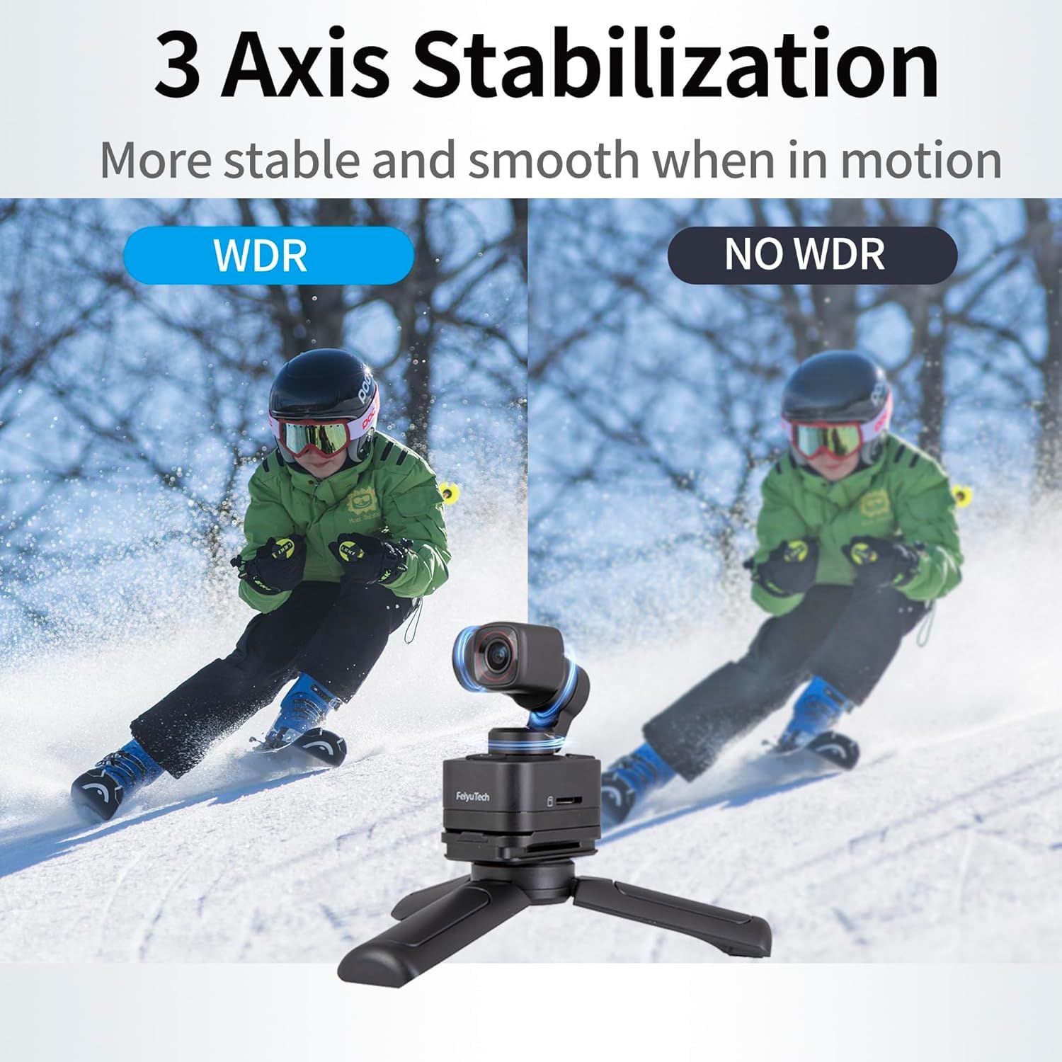 Feiyutech Feiyu Pocket 3 + Phone Holder – 4K Handheld Gimbal Camera With 3-Axis Stabilizer, 1/2.3” Cmos Sensor, Detachable Magnetic Design, Ai Tracking V4.0  Pocket-Sized Vlogging Camera (No Remote Handle)