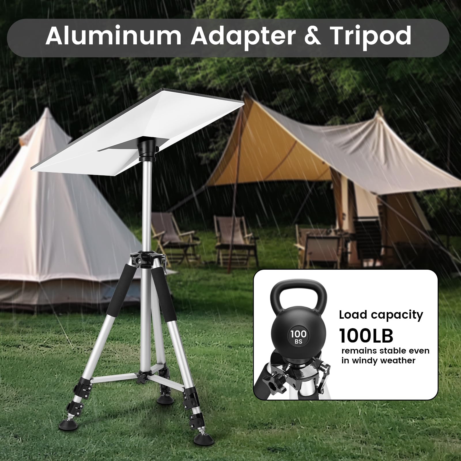 Subfix Starlink Gen 3 Tripod Stand, Adjustable Heavy Duty Stand Mount, Adjustable Height From 1.77Ft To 5.02Ft, Starlink Mounting Kit For Camping And Rv Travel