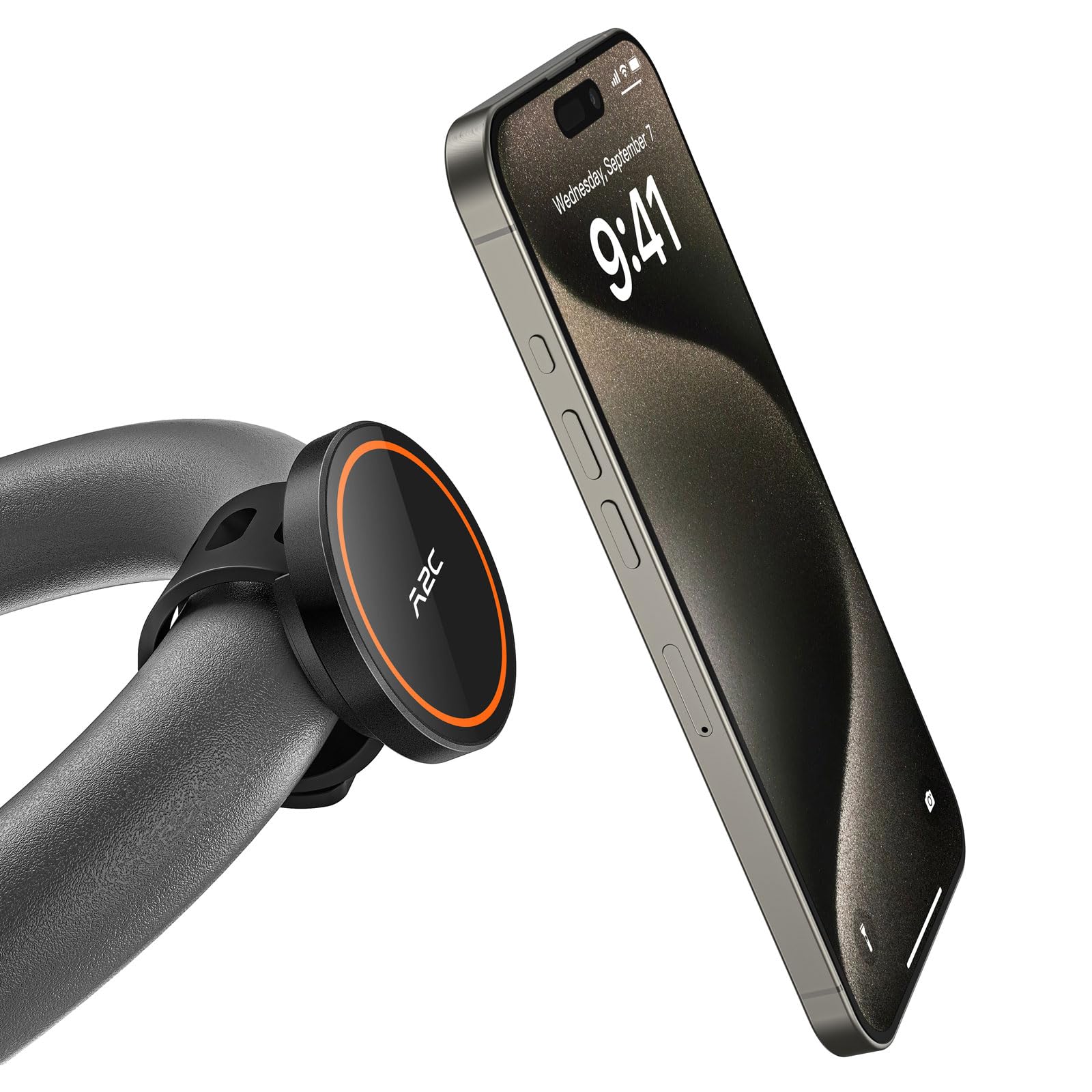 A2C Gym Fitness Phone Mount For Magsafe - 17 N52 Strong Magnets Stable And Secure Phone Mount With Adjustable Strap, Compatible With Gym Equipment, Stroller, Shopping Cart, Exercise Bikes