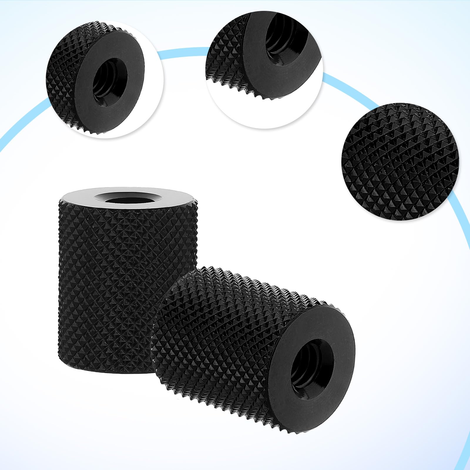 Vin Beauty 4 Pcs Double Female Thread Tripod Cylinder Adapter Screw 1/4 To 1/4 With Center 1/4-20 Thread Photography Equipment Camera Tripod Nut Accessories Suitable For Electric Rails And Light Stands