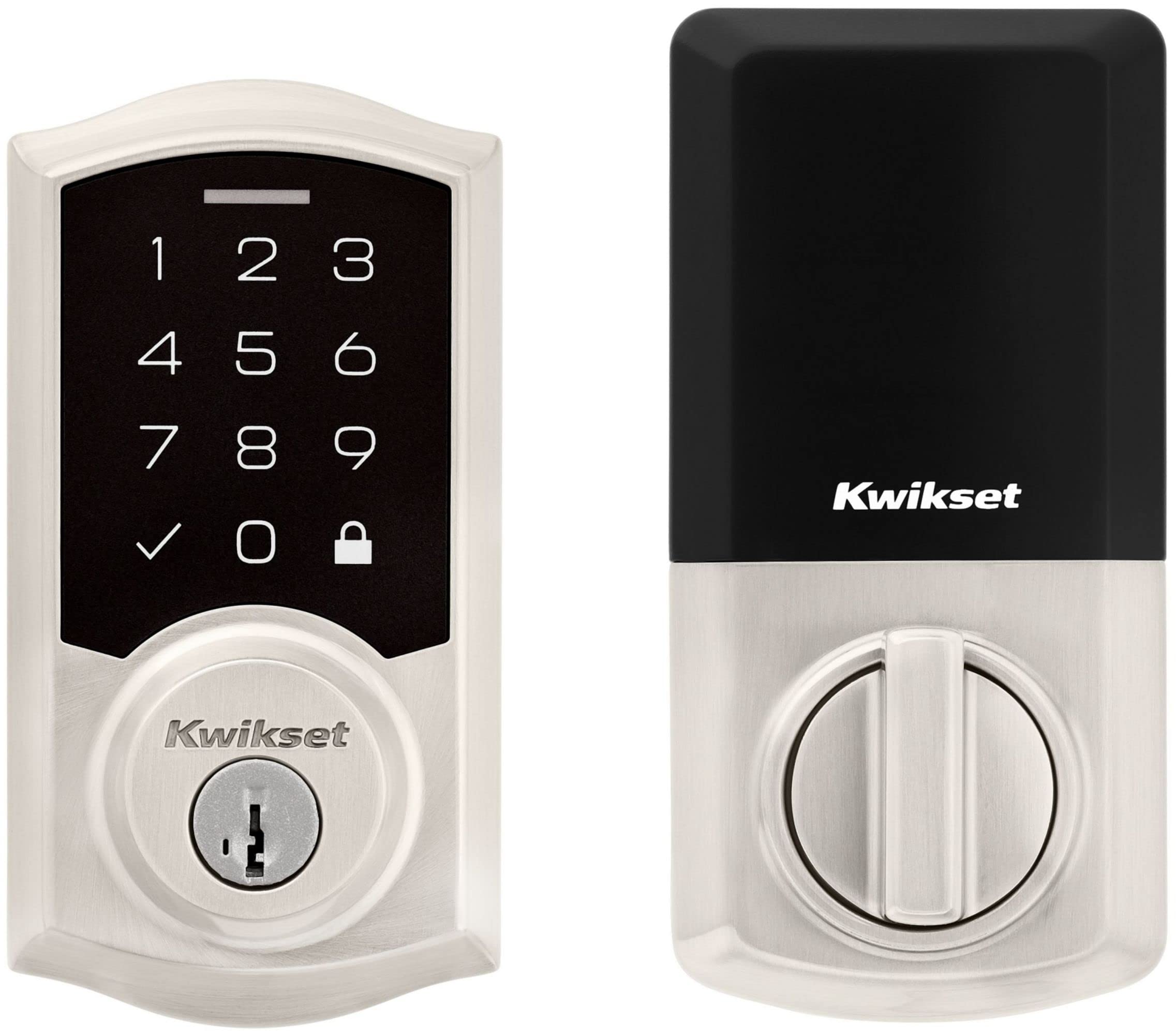 Kwikset 9270Trl-15S Traditional Smartcode Touchpad Electronic Deadbolt Smartkey Satin Nickel Finish