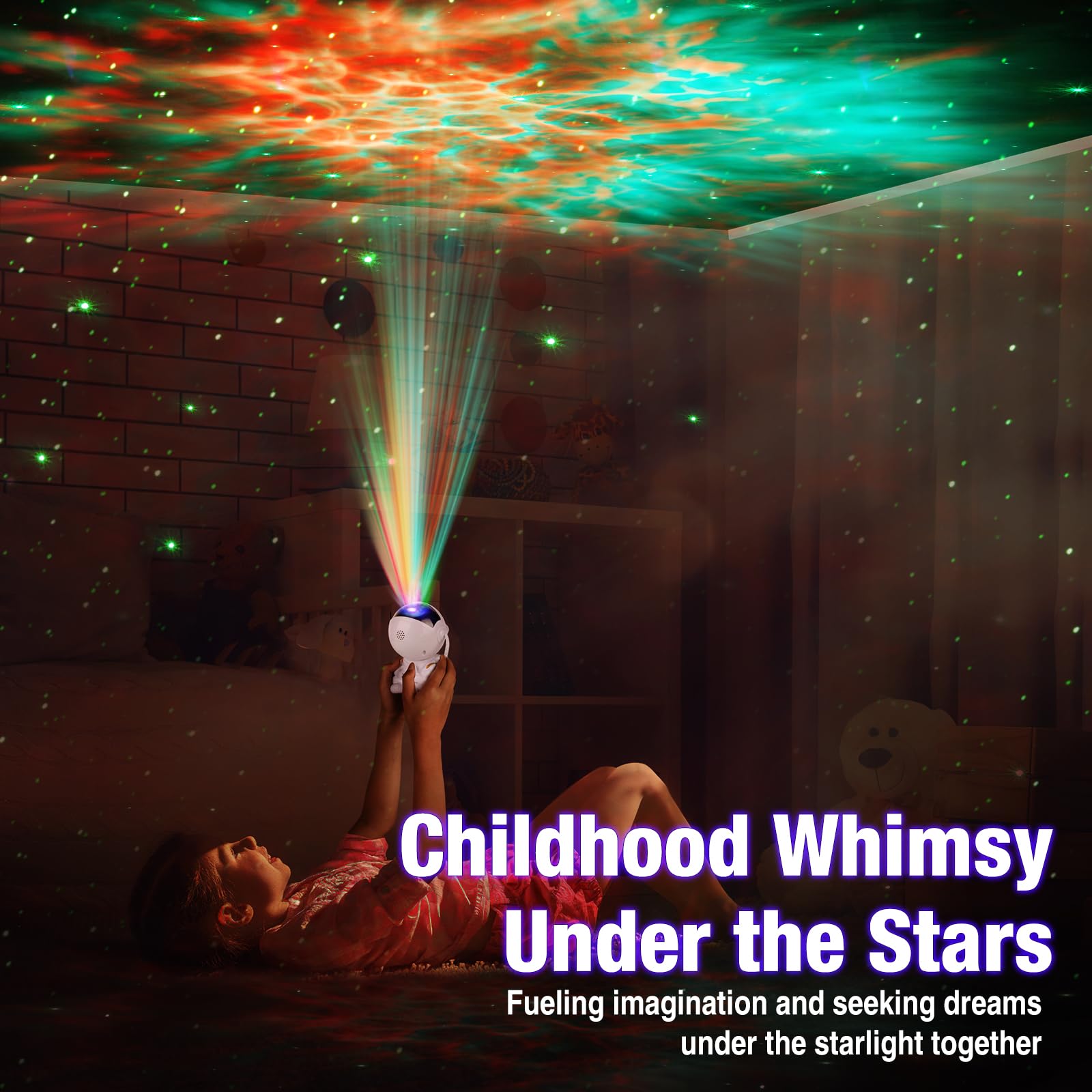 Xhsy Astronaut Projector，Star Projector Galaxy Light，Night Light For Kids，Light Projector For Bedroom，Starry Nebula Ceiling Led Lamp，With Remote (White1)