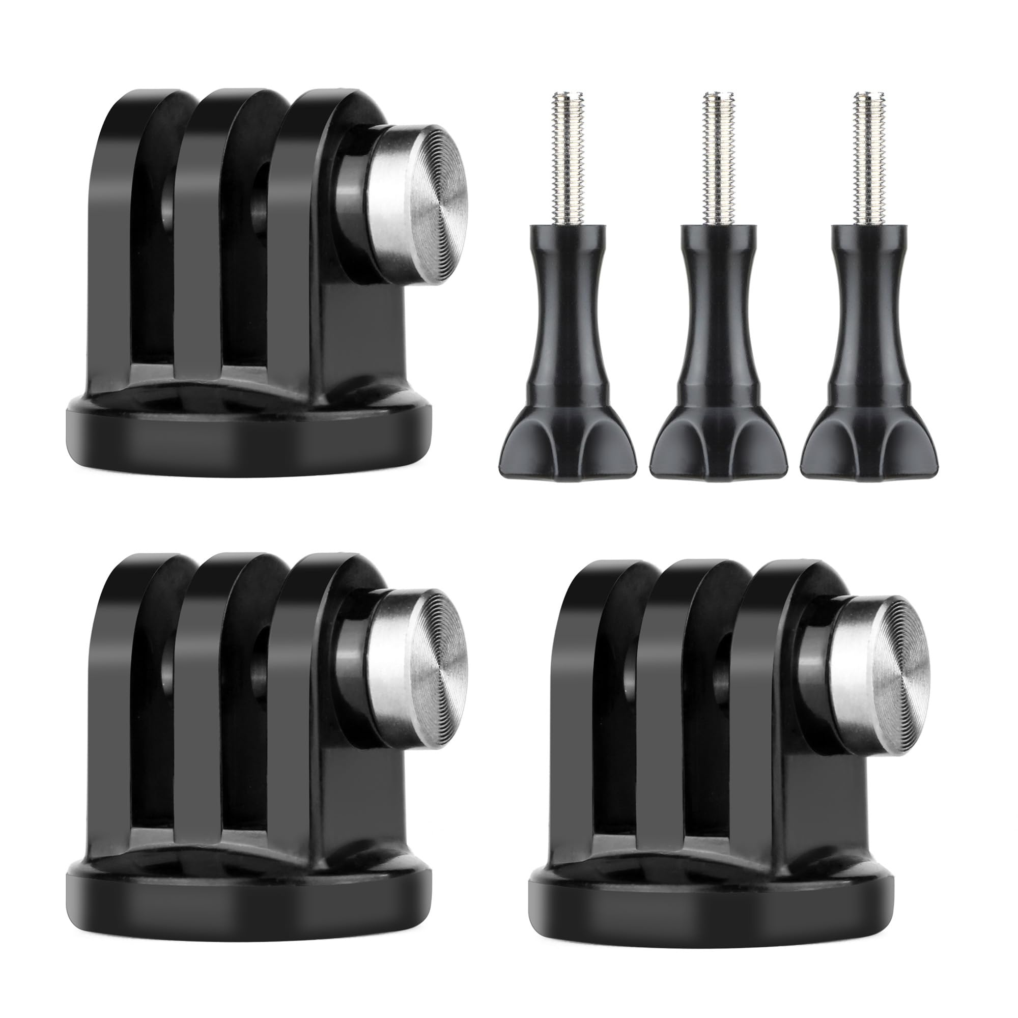 Gepuly 6Pcs Mini Tripod Mount Adapter, Anti-Rust 316 Stainless Steel, 1/4-20 Thumbscrew For Gopro 13/12/11/10/9, Dji Osmo Akaso Insta360 Action Camera Tripod Selfie Stick Monopod Dslr