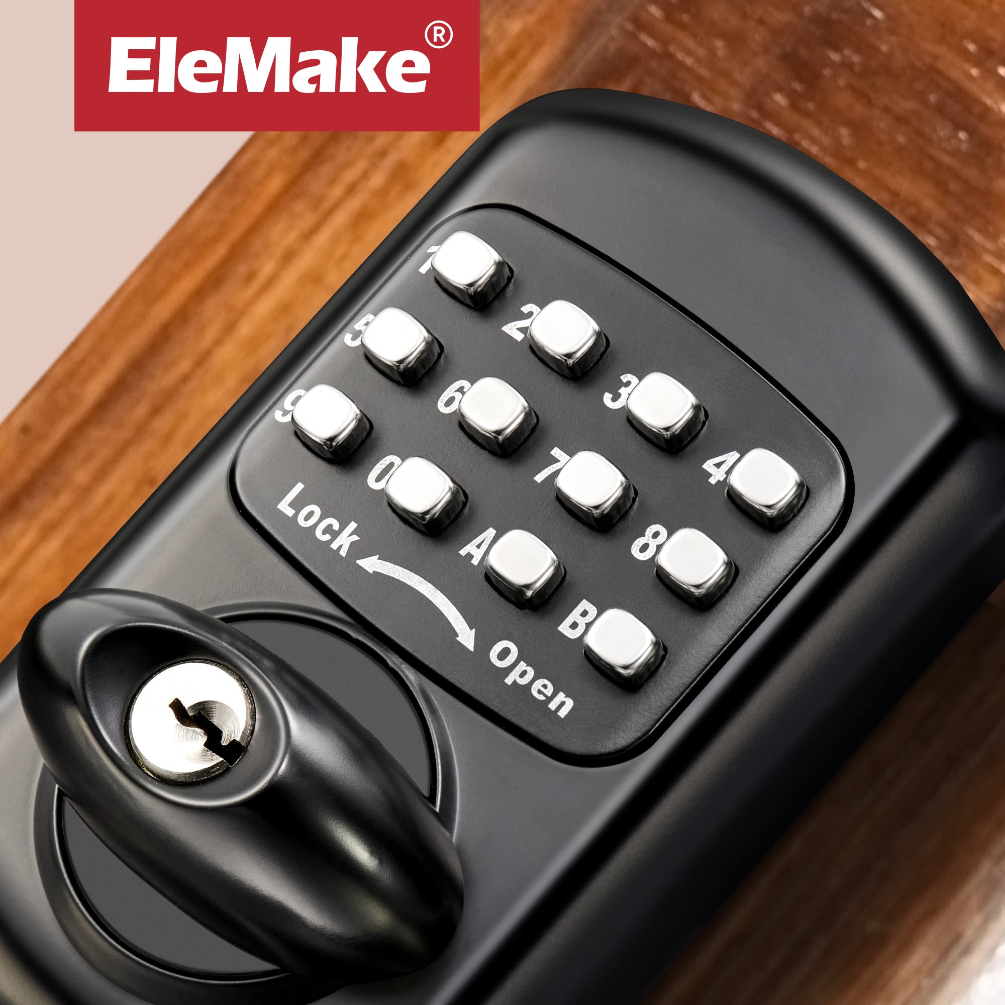 Bravex Keyless Deadbolt Keypad Entry Door Lock Zinc Alloy Sabbath Lock 100% Mechanical Shabbos Lock- No Risk Of Low Power, Black
