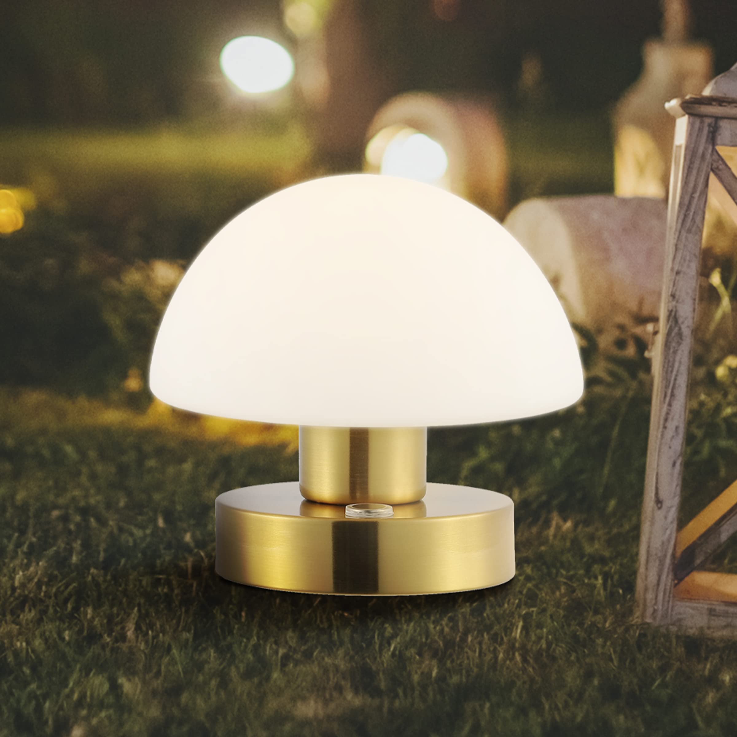 Jonathan Y Jyl7113C Zoe 5.75" Modern Minimalist Iron Rechargeable Integrated Led Table Lamp Contemporary Bedside Desk Nightstand Lamp For Bedroom Living Room Office, Brass Gold/White