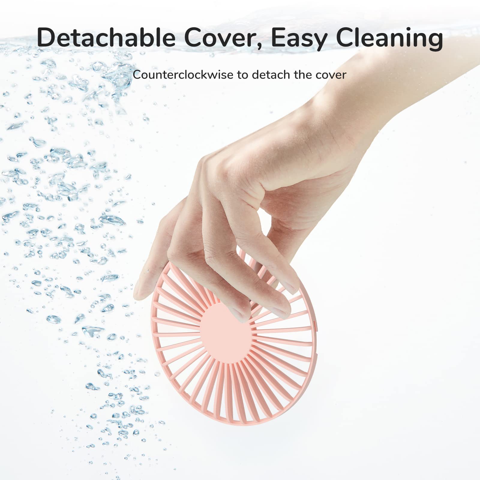 Jisulife Handheld Portable Fan [20H Max Cooling Time] Mini Hand Fan, 4000Mah Usb Rechargeable
