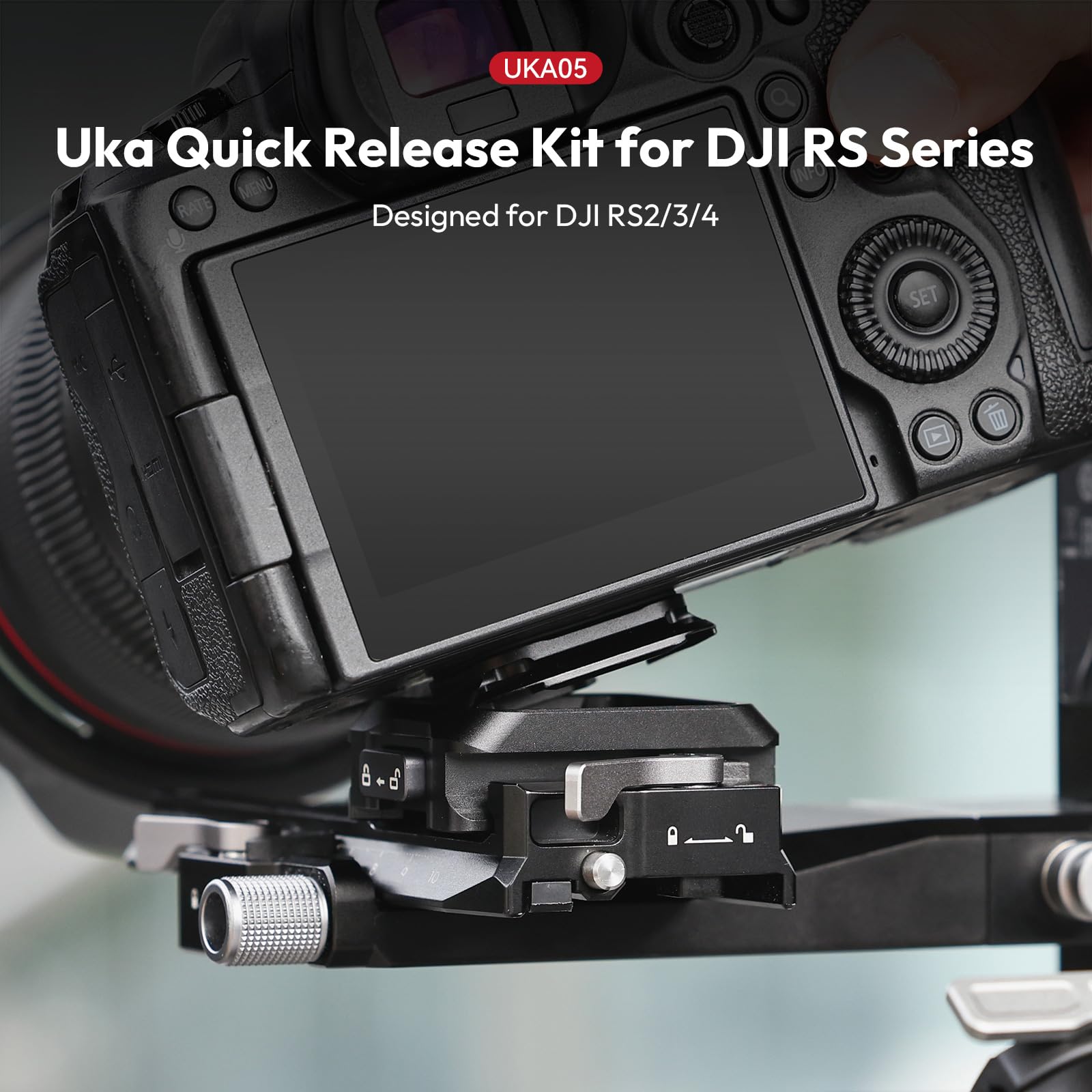 Ulanzi Co19 Adjustable Sling Handgrip Gimbal Handle+Uka Camera Quick Release Plate And Base Kit C007