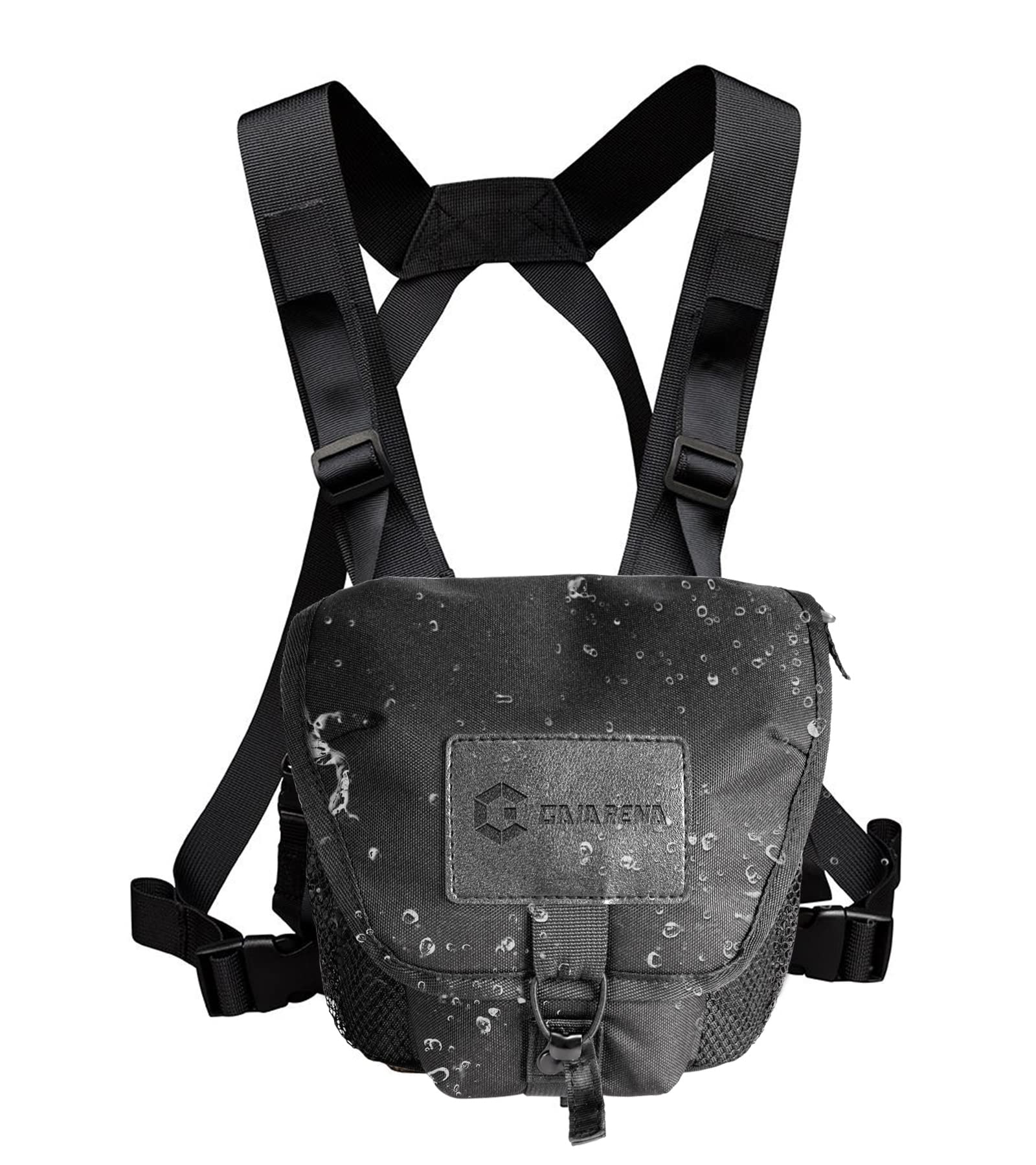 Gaiarena G Gaiarena Binocular Harness Chest Pack, Waterproof Bino Harness With Rangefinder Pouch For 12X42 Binoculars Bino Chest Harness Adjustable Binocular Chest Pack For Hunting Hiking (Mid Size)