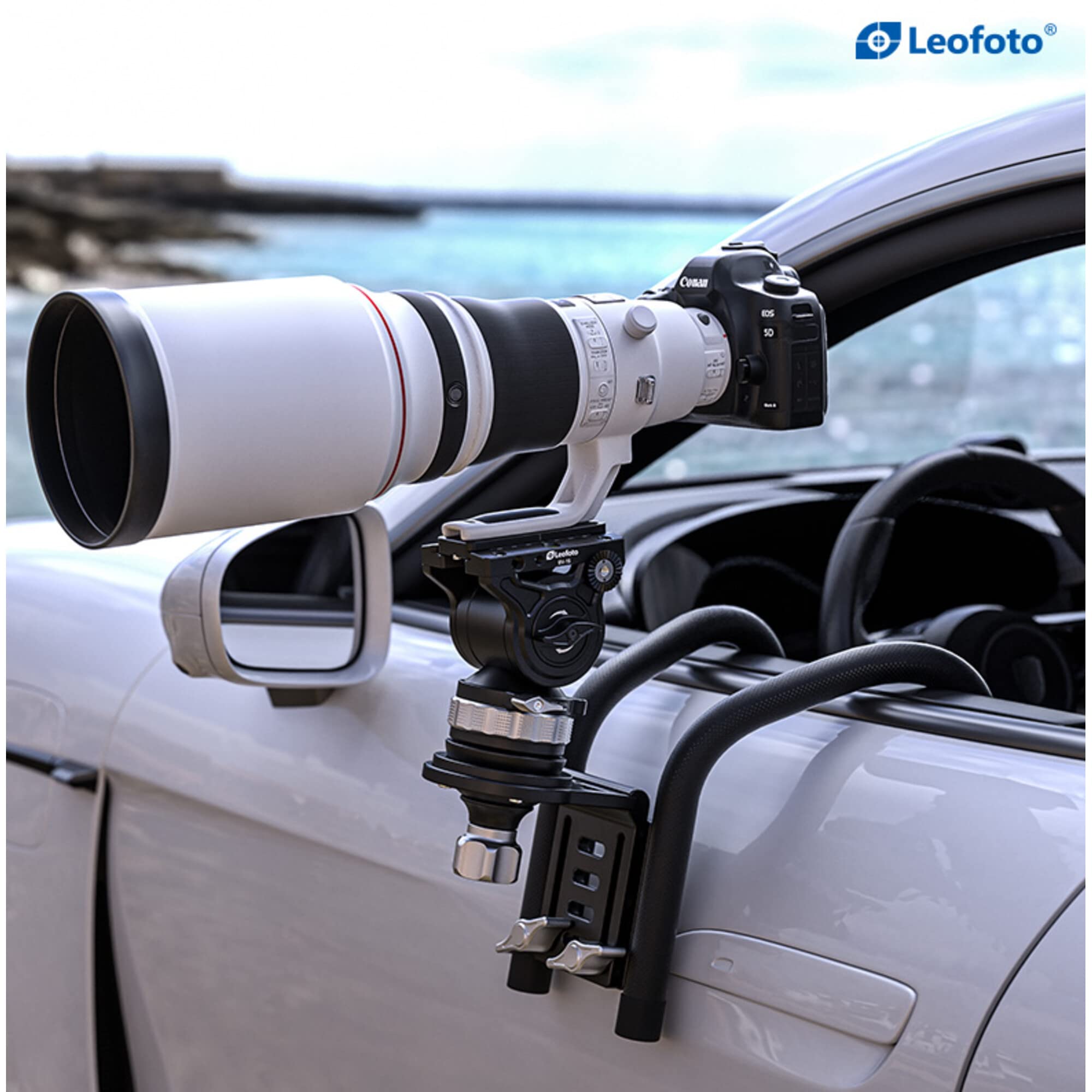 Leofoto Car Window Stabilizer Holder - Professional Video Camera Mount, Heavy Duty For Camera Driving Shooting And Telescope, Maxload 10 Kg