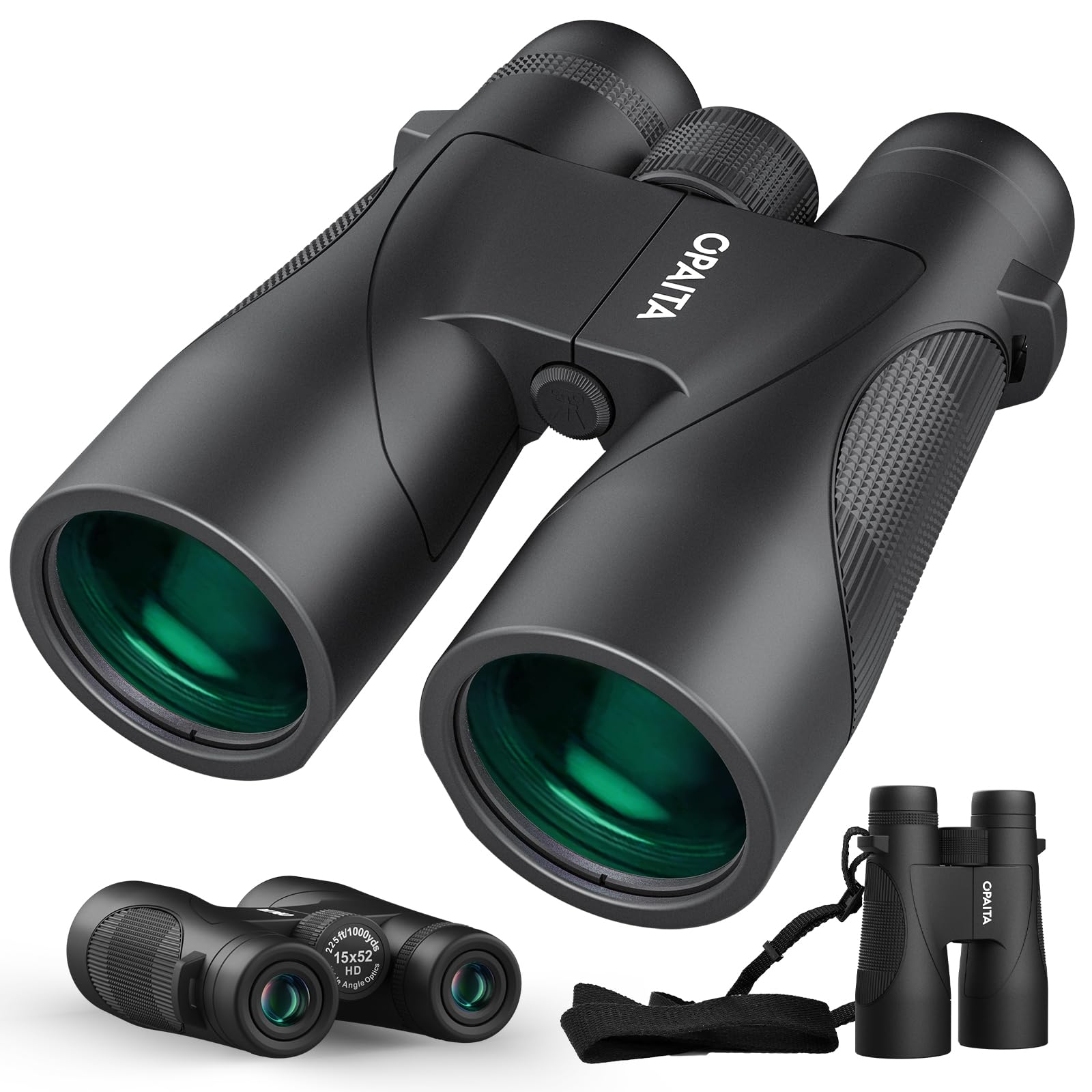 Opaita Bird Watching Binoculars For Adults 15X52 - Hunting Binoculars For Adults High Powered With Clear Low Light Vision For Hiking Travel Cruise Ship Sports