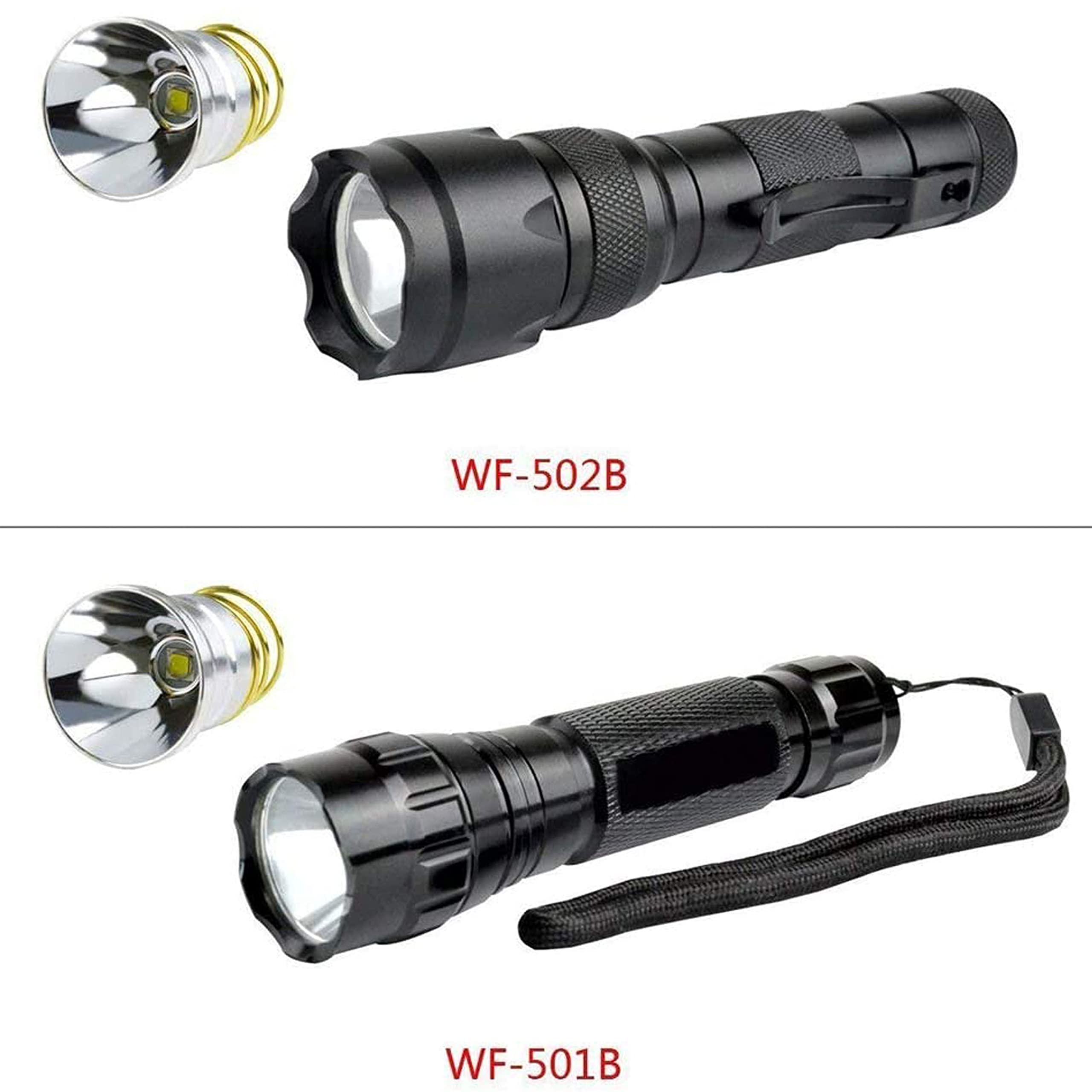 Luxnovaq [2 Pack] Flashlight Bulb, Led Replacement Bulbs Drop-In P60 Design Module For Surefire Hugsby C2 G2 Z2 6P 9P G3 S3 D2 Ultrafire 501B 502B, 1200Lm 1 Mode Led Lamp Bulb Torch Repair Parts