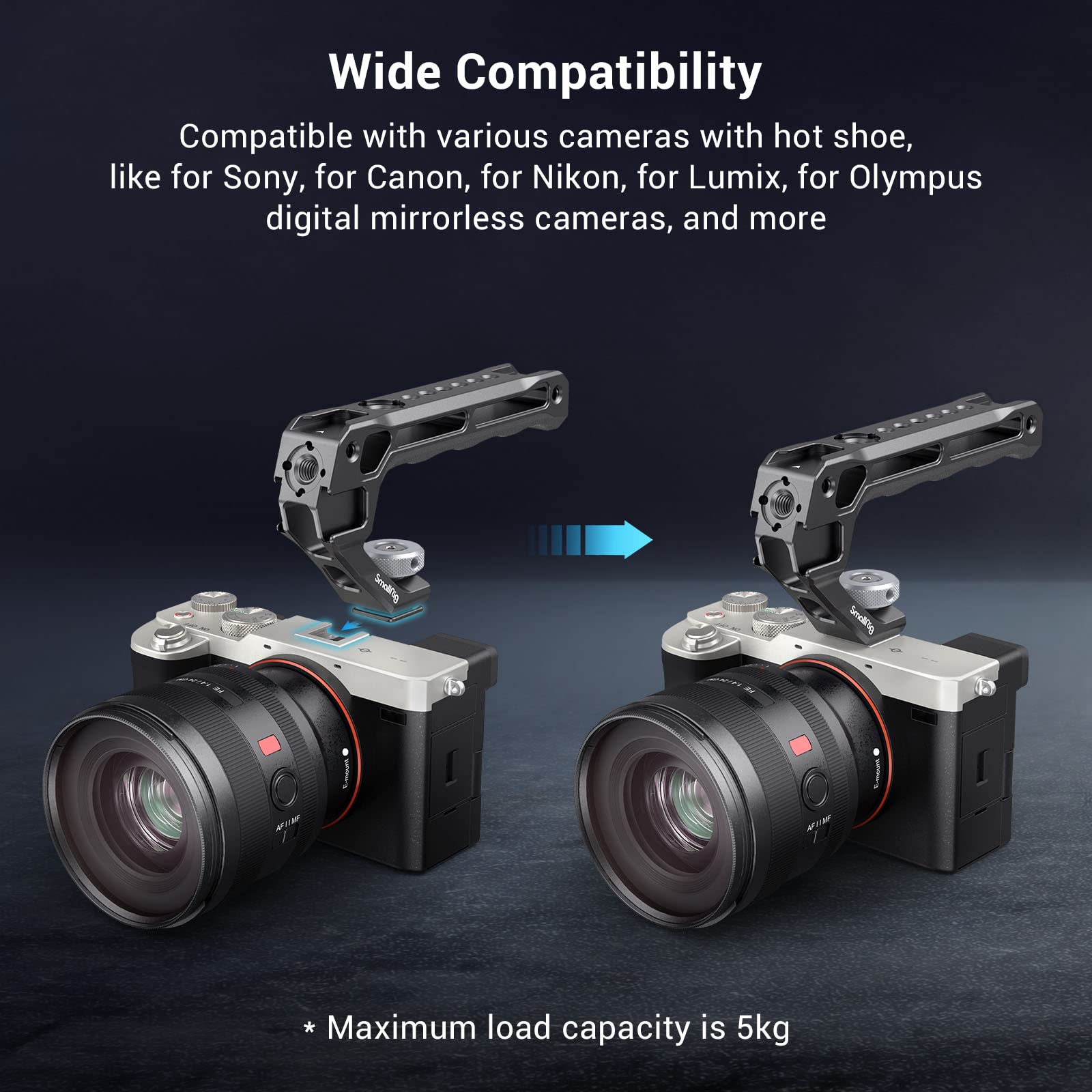 Smallrig Bundle: Lightweight Top Handle, Grip For Dslr Camera Cag 3764+Carbon Fiber Mini Desktop Tripod 5026