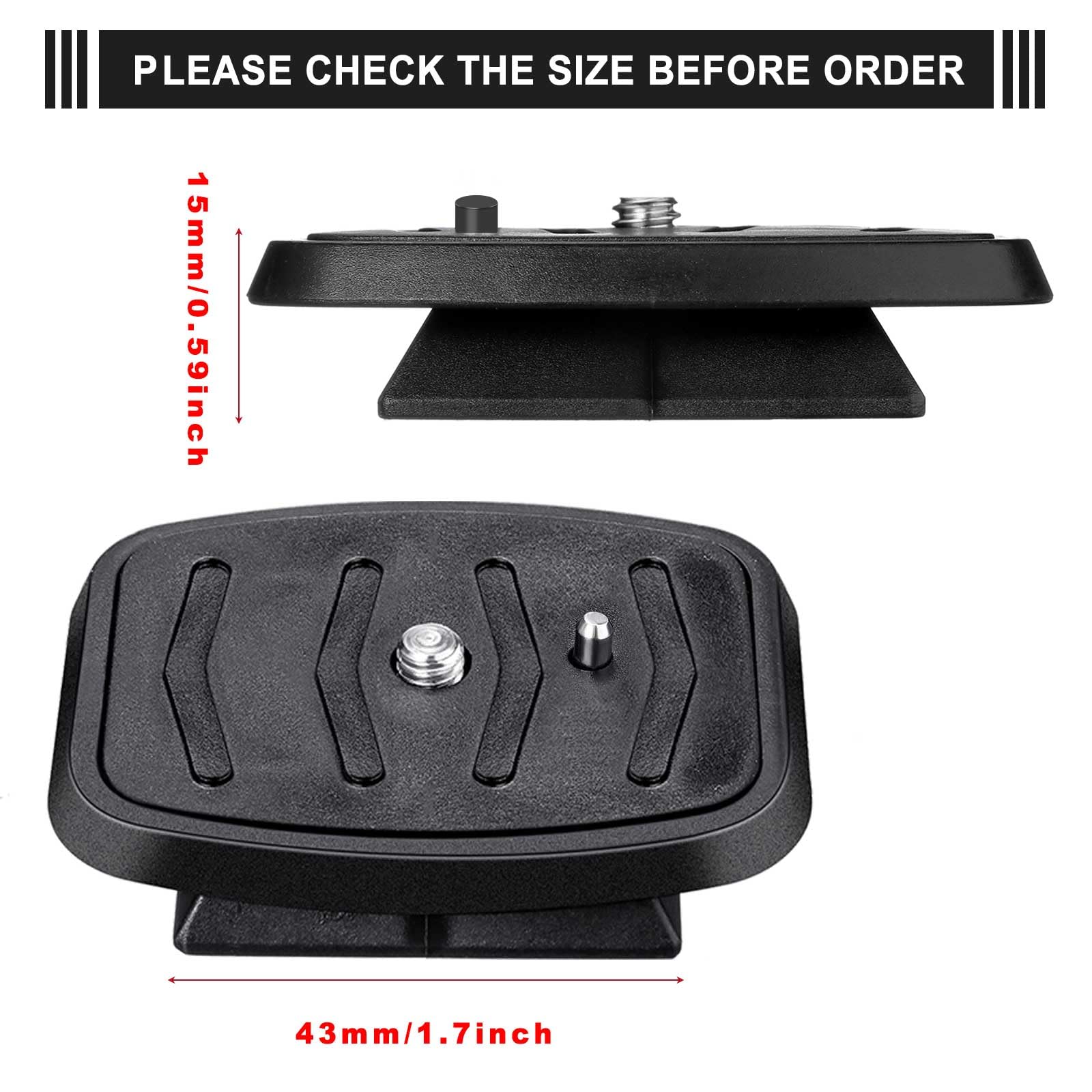 Weewooday 2 Pieces 43Mm Tripod Quick Release Plate Camera Mounting Adapter Plate Parts Replacement For Photography Equipment Camera Mount