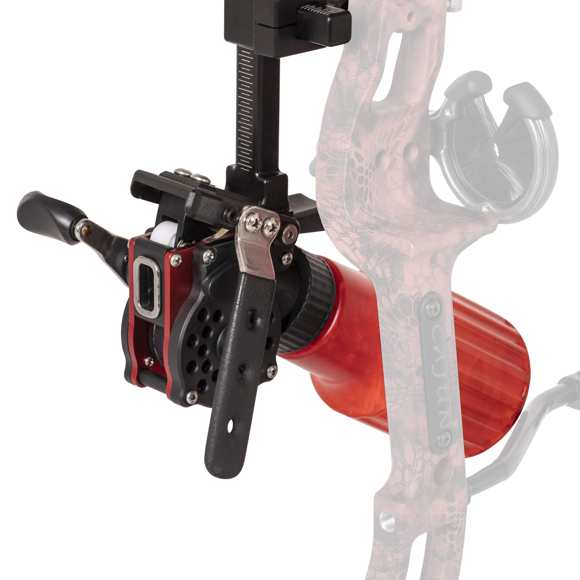 Cajun Bowfishing Cajun Winch Pro Reel Bowfishing Kit - Ultimate Bundle Including Winch Pro Reel, 25 Yards Of 250 Lbs. Line, 2 Arrows W/Piranha Points, Slides, Stops, And Brush Fire Arrow Rest