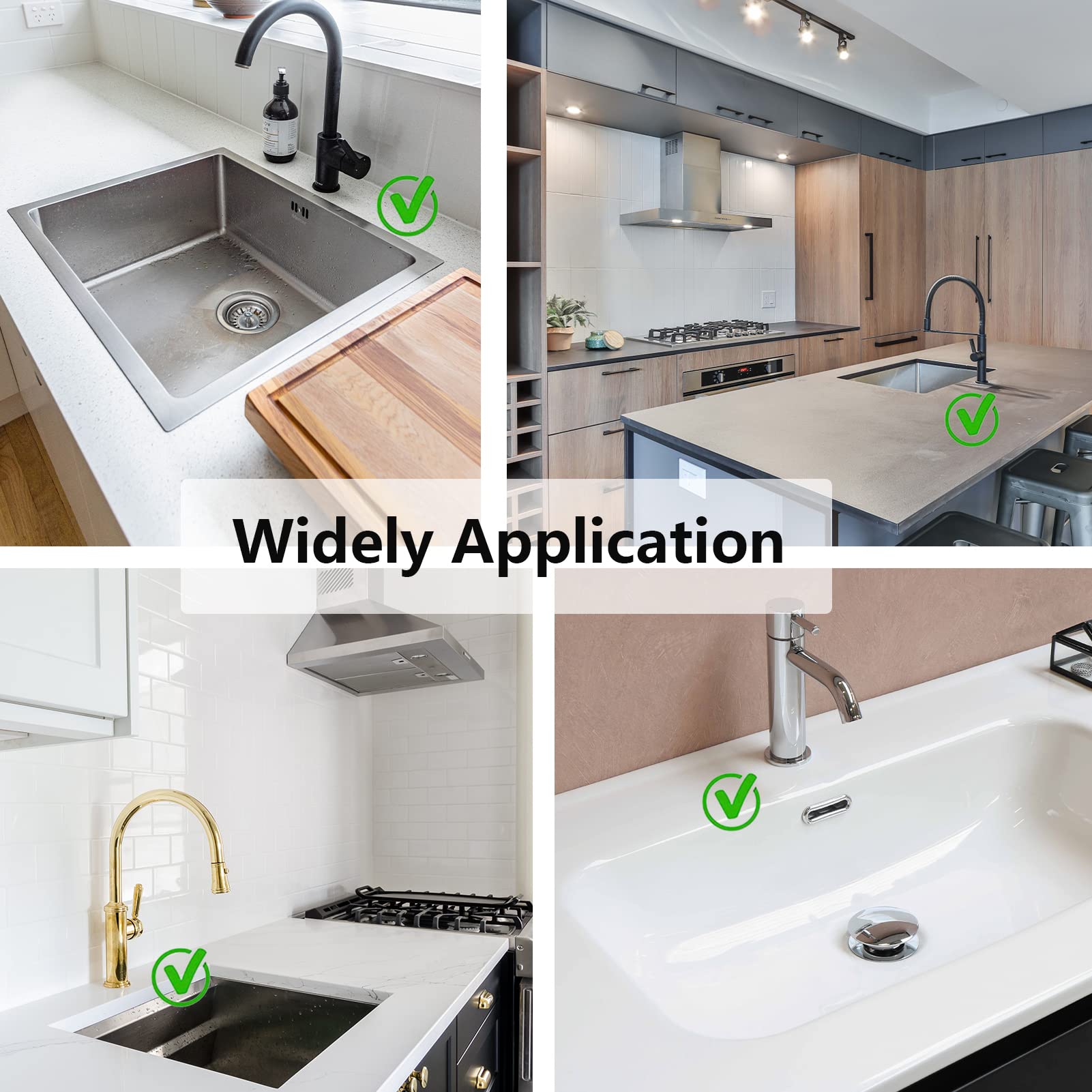 Moodkey Kitchen Sink Splash Guard Sponge Holder For Kitchen Sink Silicone Faucet Handle Drip Catcher Tray Sink Protector For Kitchen Sink Faucet Mat Fits The Faucet Tube Within 2.5"(Light Grey,17.7'')