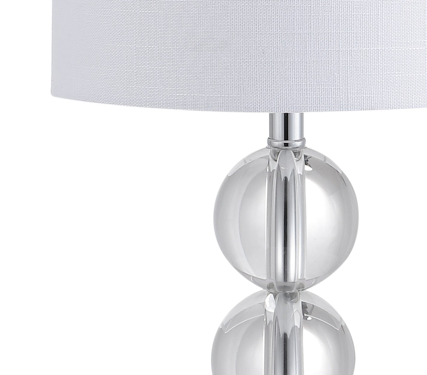 Jonathan Y Jyl2057A Brooklyn 17.5" Crystal Led Table Lamp Contemporary Transitional Bedside Desk Nightstand Lamp For Bedroom Living Room Office College Bookcase Led Bulb Included, Clear