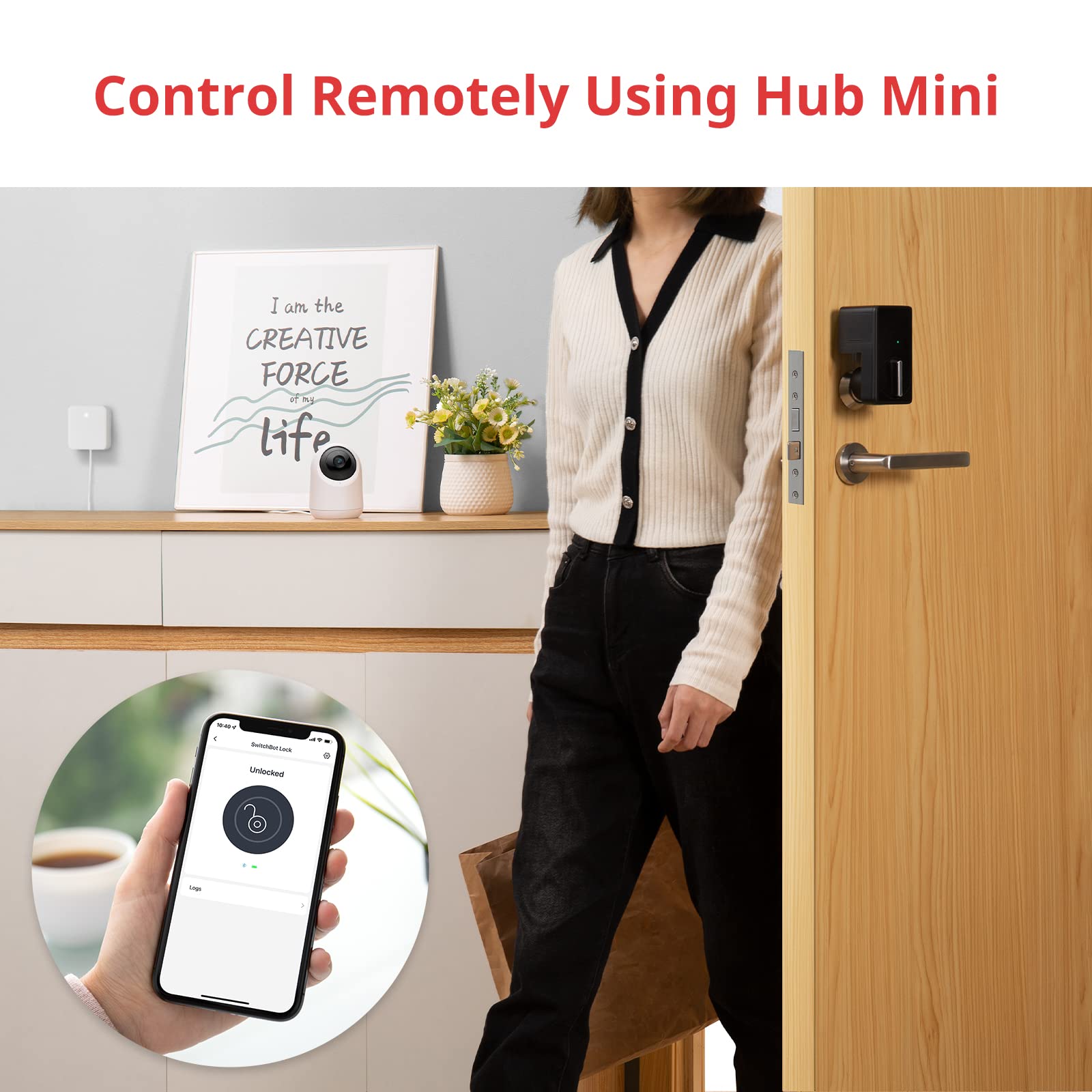 Switchbot Smart Lock, Bluetooth Electronic Deadbolt Keyless Entry Door Lock For Front Door, Compatible With Wifi Bridge (Sold Separately), Fits Your Existing For Airbnbs Vacation Rentals