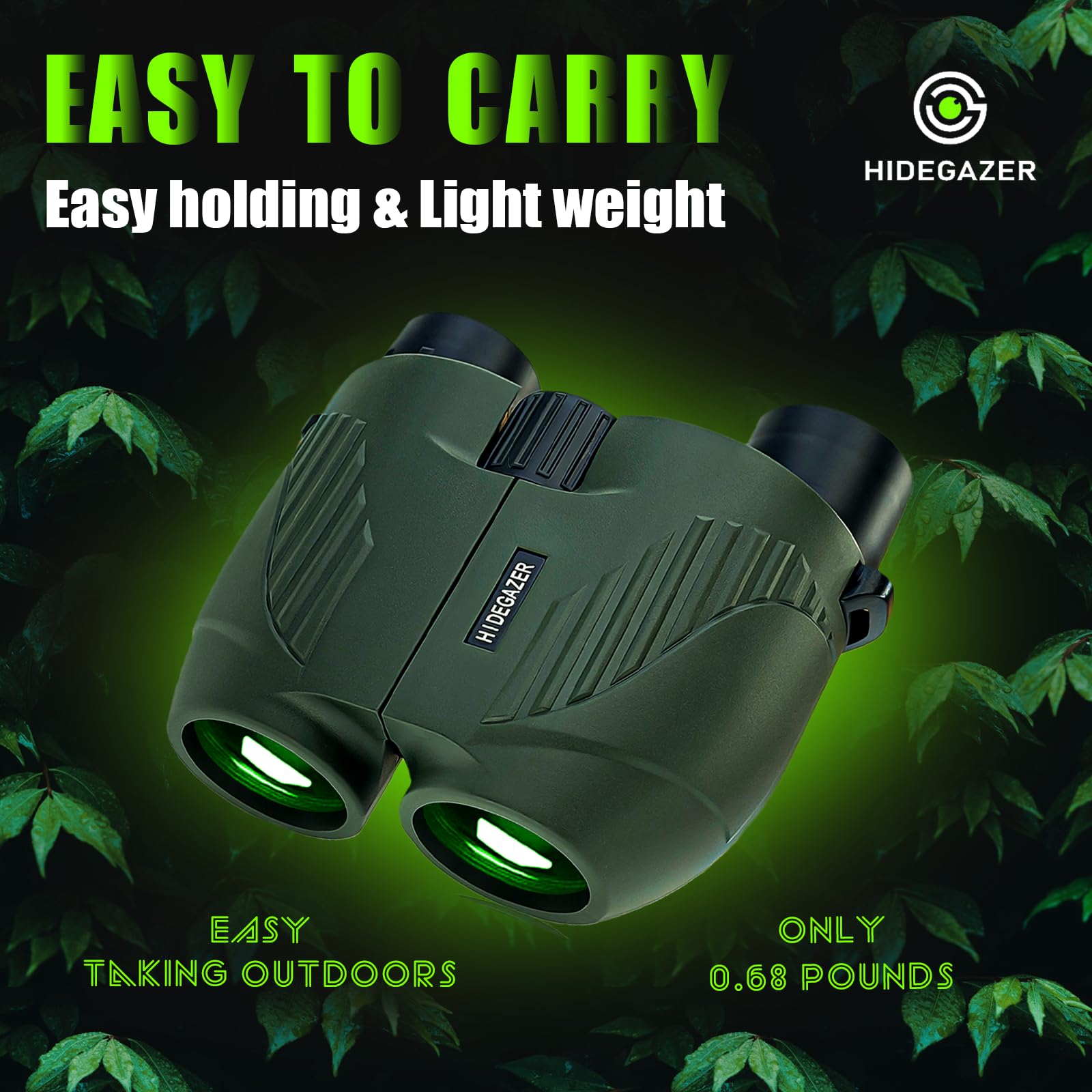 Hidegazer Binoculars For Adults And Kids 10X25 ,Small Binoculars Compact,Large View High Powered Binoculars For Bird Watching,Hunting,Hiking And Sport Games