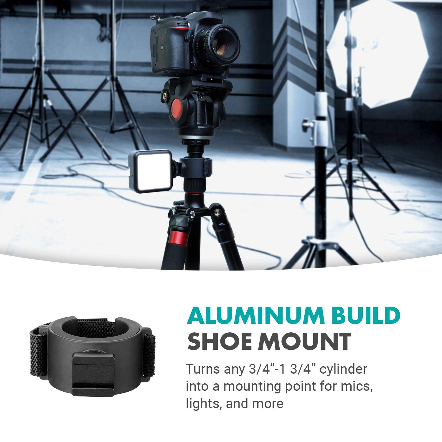 Sevenoak Adjustable Fastener Shoe Mount For Video Lights And Microphones - Attaches To Tripods, Stands Or Gimbal Stabilizers
