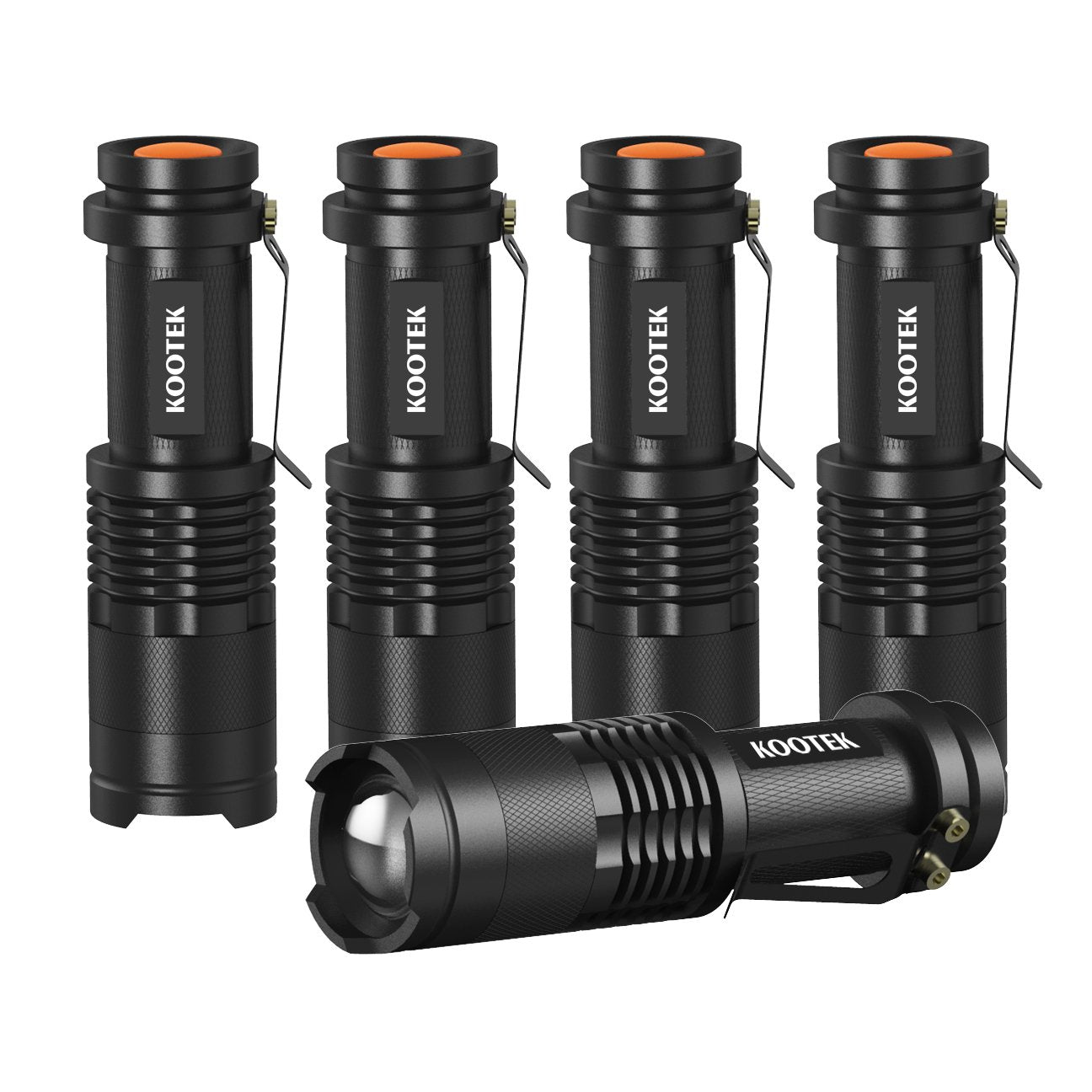 Kootek Mini Led Flashlights Pocket Pen Flashlight 5 Pack Ultra Bright 300 Lumens Handheld Flashlights Adjustable Focus Small For Kids Child Camping Cycling Hiking Emergency Torch Light