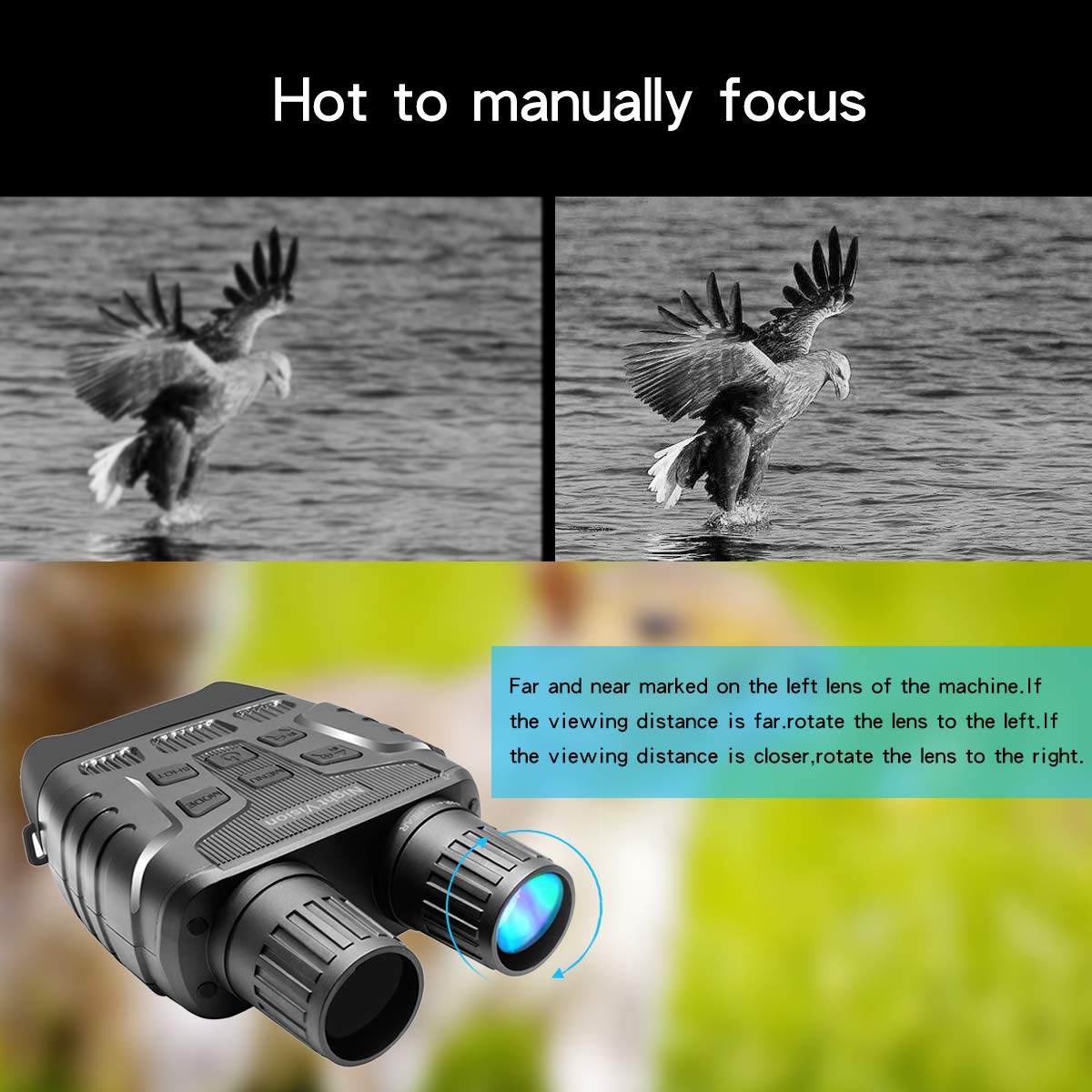 Fuxinghao Digital Infrared Night Vision Binoculars Scope For 100% Darkness With 2.31" Tft Lcd And 300M View Range Record Hd Image & 720P Video With 32G Tf Card For Hunting And Wildlife Monitoring