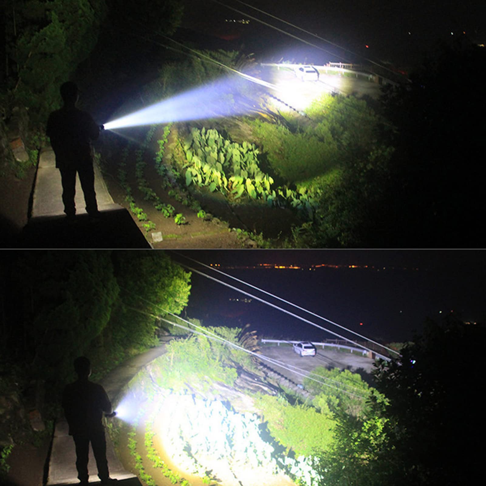 Sknsl Rechargeable Led Flashlights High Lumens: 1000000 Lumen Super Bright Flashlight, 7 Modes With Cob Work Light, Ipx6 Waterproof, Powerful Handheld Flash Light For Home, Camping, Hiking