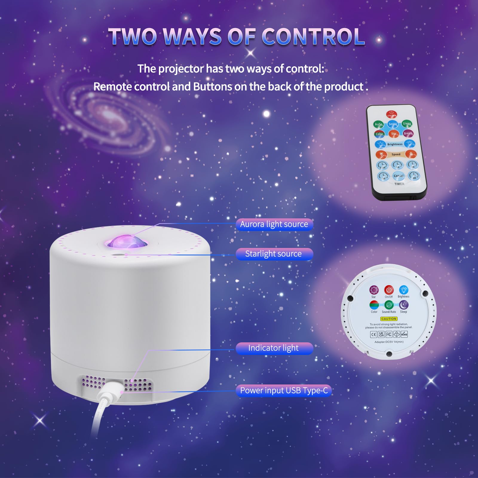 Sonhonron Star Projector, Galaxy Projector, Remote Control & Timer Galaxy Light, Led Nebula Night Light Projector For Adults Bedroom Decoration, Party, Birthday, Christmas,Valentine'S Day,Room Decor