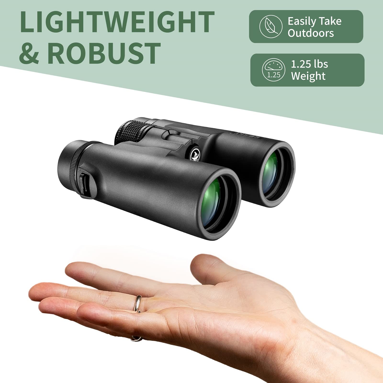 Gosky 10X42 Roof Prism Binoculars For Adults, Hd Professional Binoculars For Bird Watching Travel Stargazing Hunting Concerts Sports-Bak4 Prism Fmc Lens-With Phone Mount Strap Carrying Bag