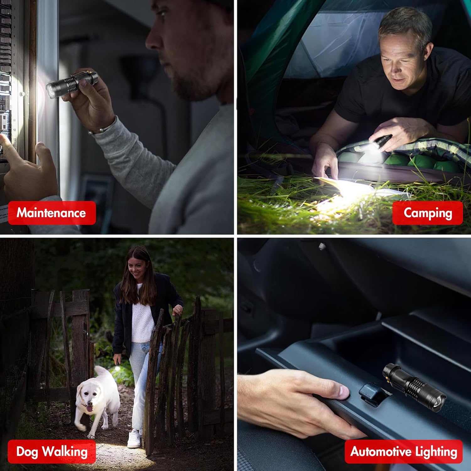 Mviocs 20 Pack Led Flashlights Torch, Bright 2000L Mini Small Flashlight High Lumens With 3 Modes, Waterproof Zoomable Pocket Flash Light Pen Flashlight For Indoor Outdoor Camping Home