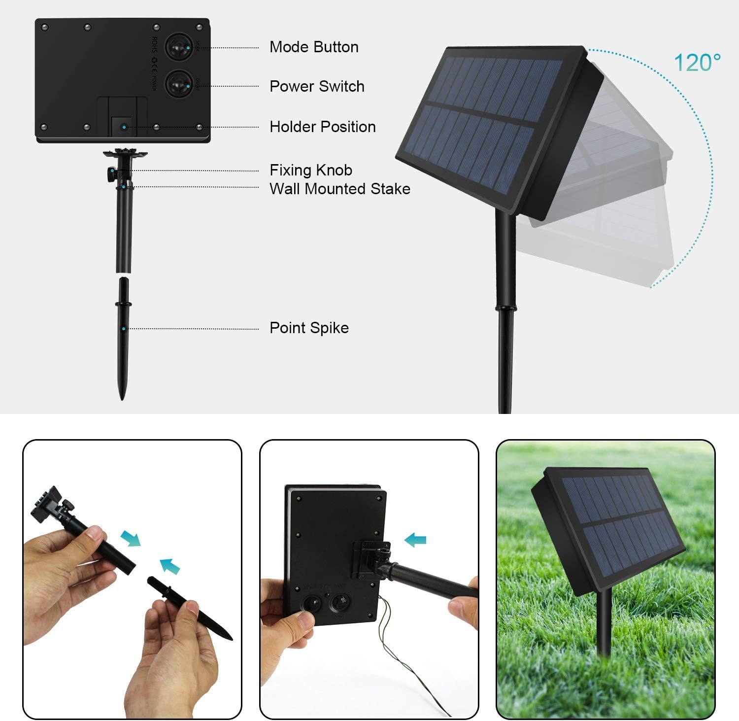 Iknhyeg 20 X 6.6Ft 320Led Solar Net Lights Outdoor For Bushes,Large Outside Mesh Lights Net Light Solar Garden Tree Light Waterproof With Remote 8 Modes For Baloncy Gazebo(Warm White)