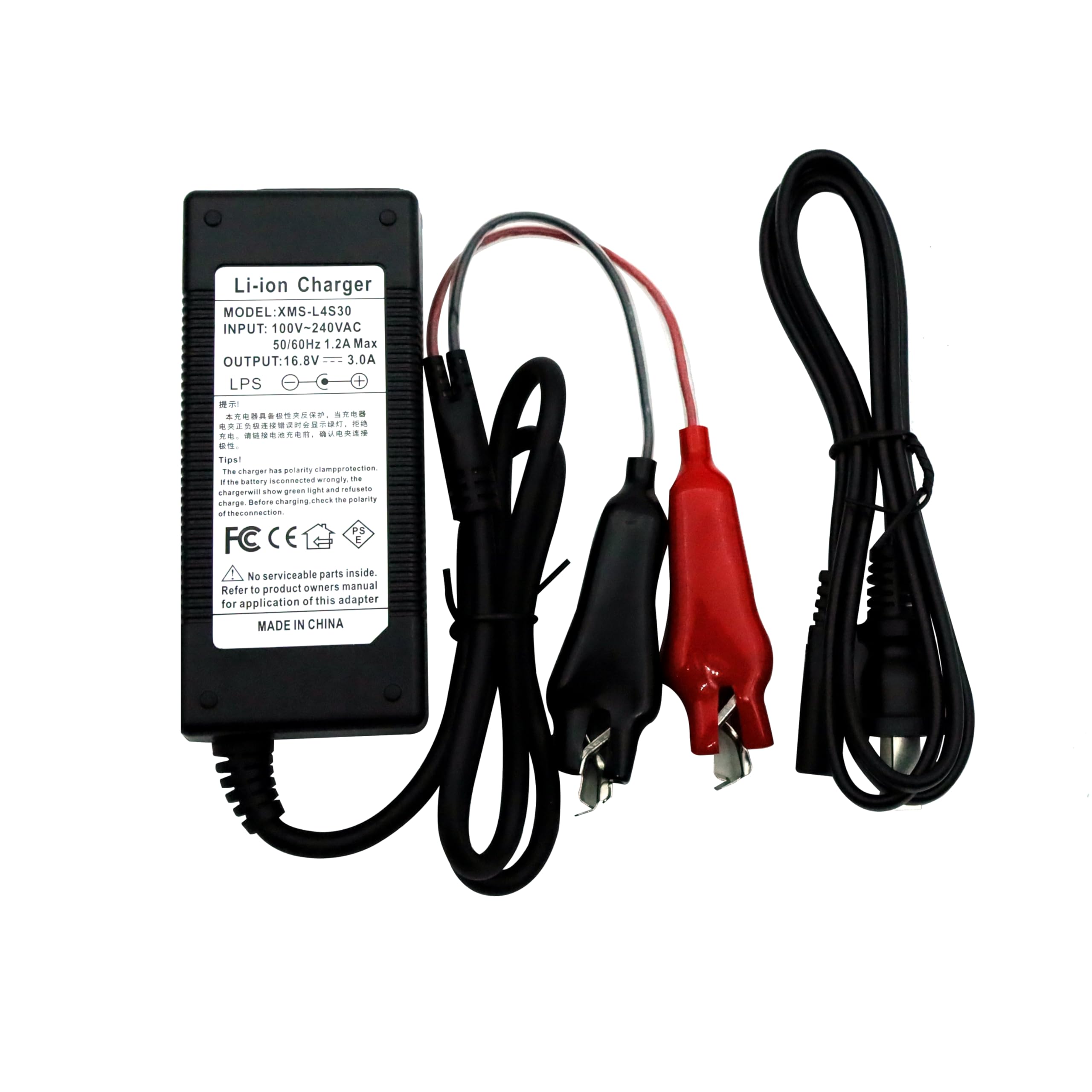 Wenmia Electric Fishing Reel Lithium Battery Charger，Alligator Clip Charger，Output:16.8V- 3.0A