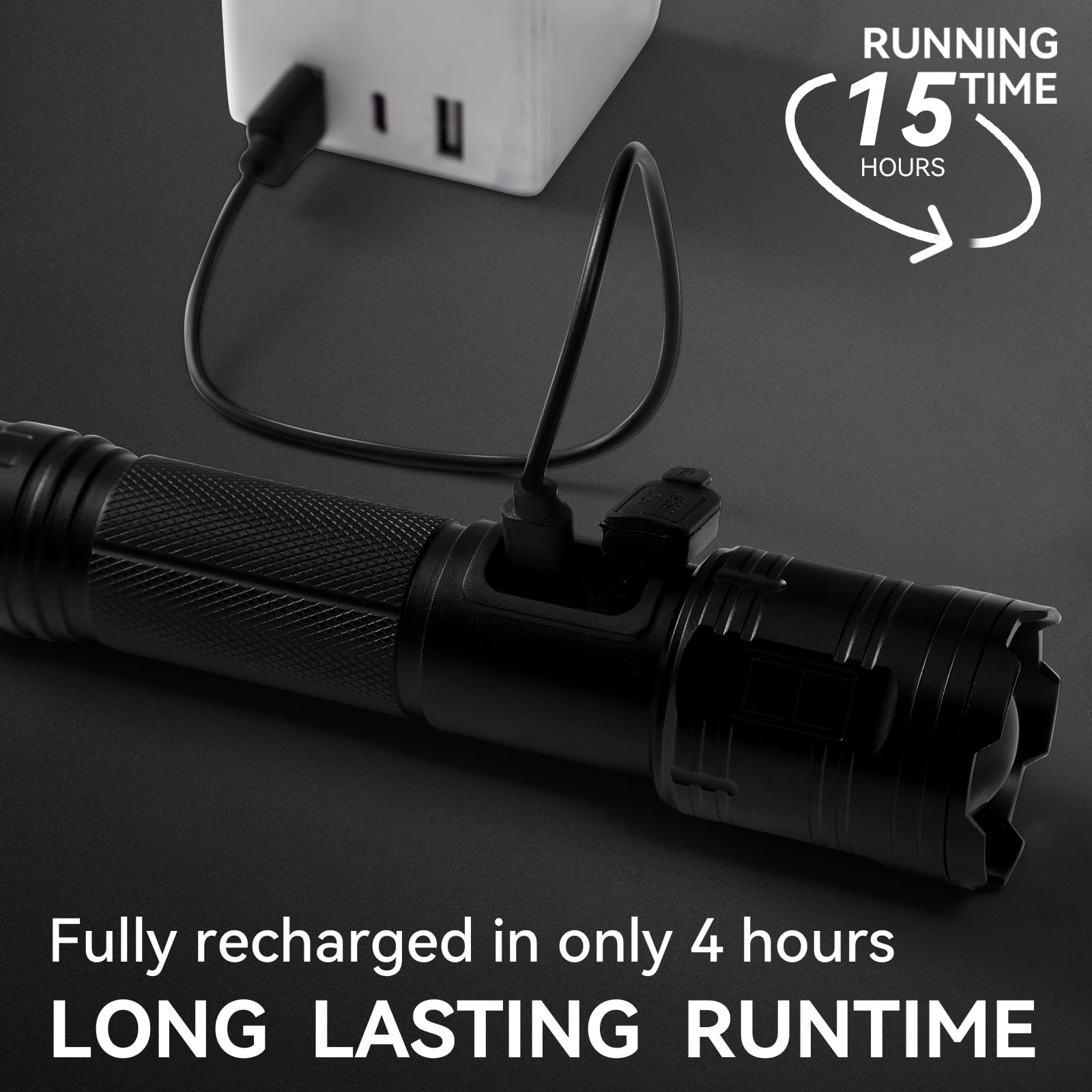 Timsumr Rechargeable Flashlights 990,000 High Lumen, 2 Pack Super Bright Led Flashlight With 3 Modes, High Powered Flash Light For Home, Camping, Outdoor