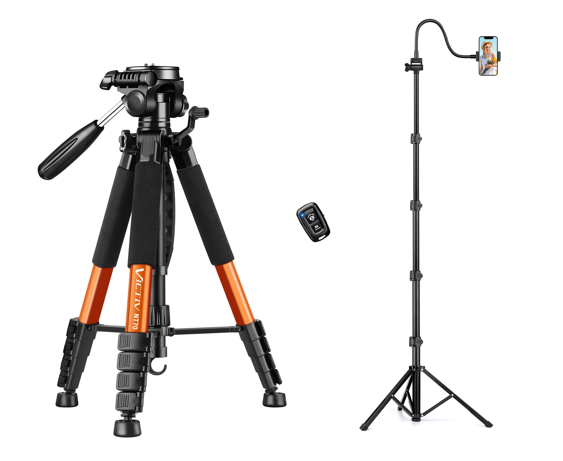 Victiv Camera Tripod And Gooseneck Phone Tripod