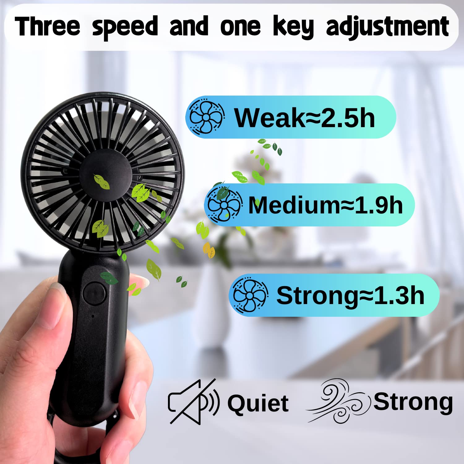 Handheld Fan-Mountaineering Portable Mini Usb Fan,Hangable Portable Folding Pocket Fan
