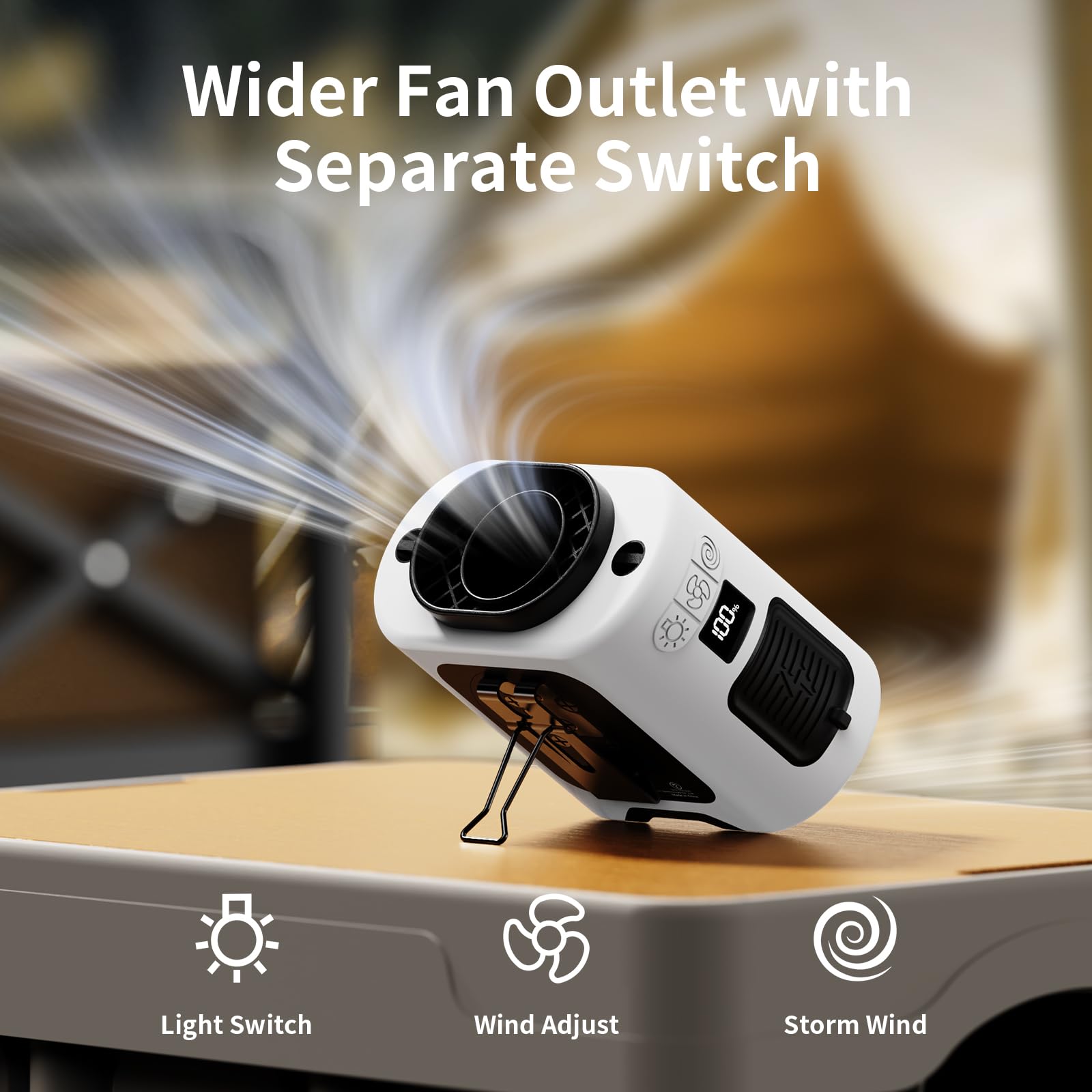 Socool 14500Mah Portable Waist Fan Clip On Belt 360 Rotation Wearable Rechargeable Personal Shirt