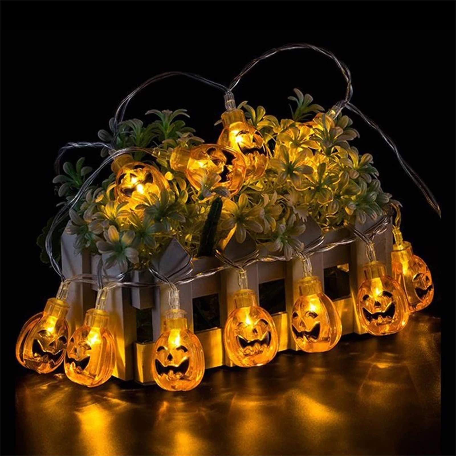 Snomyrs Halloween Pumpkin String Lights Solar String Light 21Ft 30 Led Outdoor Pumpkin Lights For Patio Garden Gate Yard Halloween Christmas Decoration