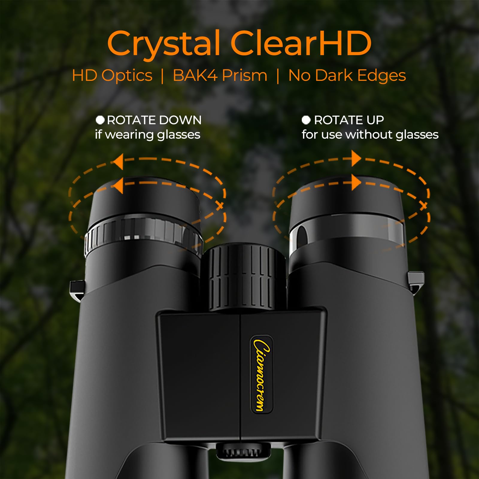 Ciannocrem 12X42 Binoculars For Adults High Powered With Phone Adapter,Build By Powerful Glasses Large View To Watch Football Games,A Travel,Hiking,Bird Watching,Survival And Hunting Gadgets For Men